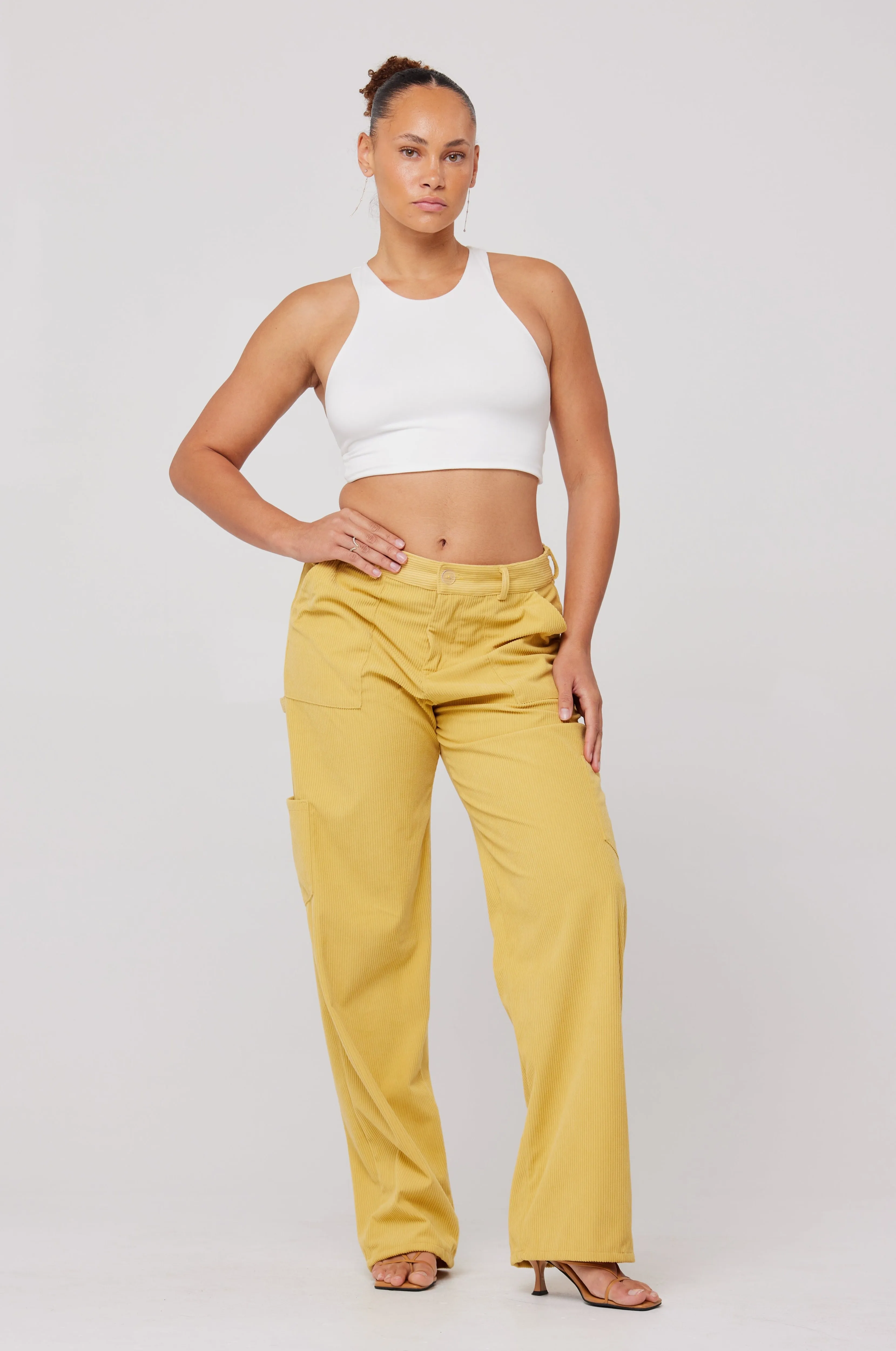 Elsa Cargo Pant in Mustard sold by RESA product image thumbnail 2