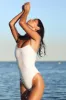Dominick One Piece Swimsuit in White sold by RESA