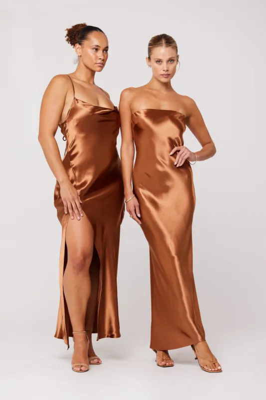Anna Slip in Copper sold by RESA