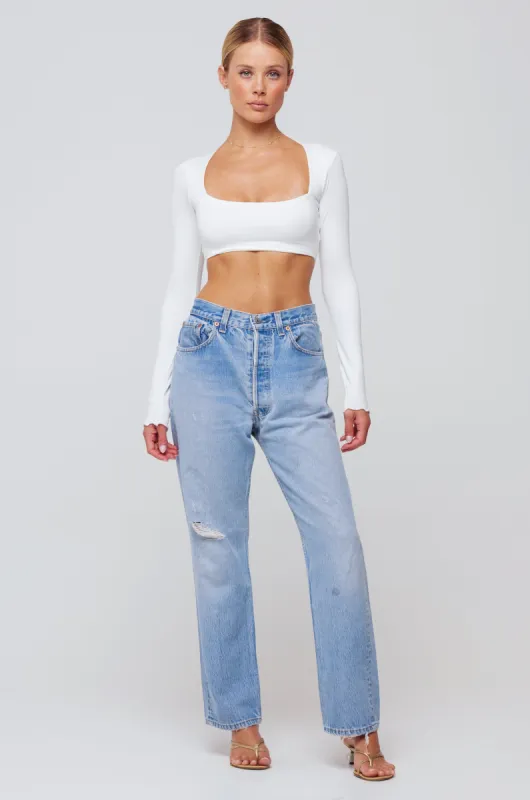 Emily Top in White sold by RESA