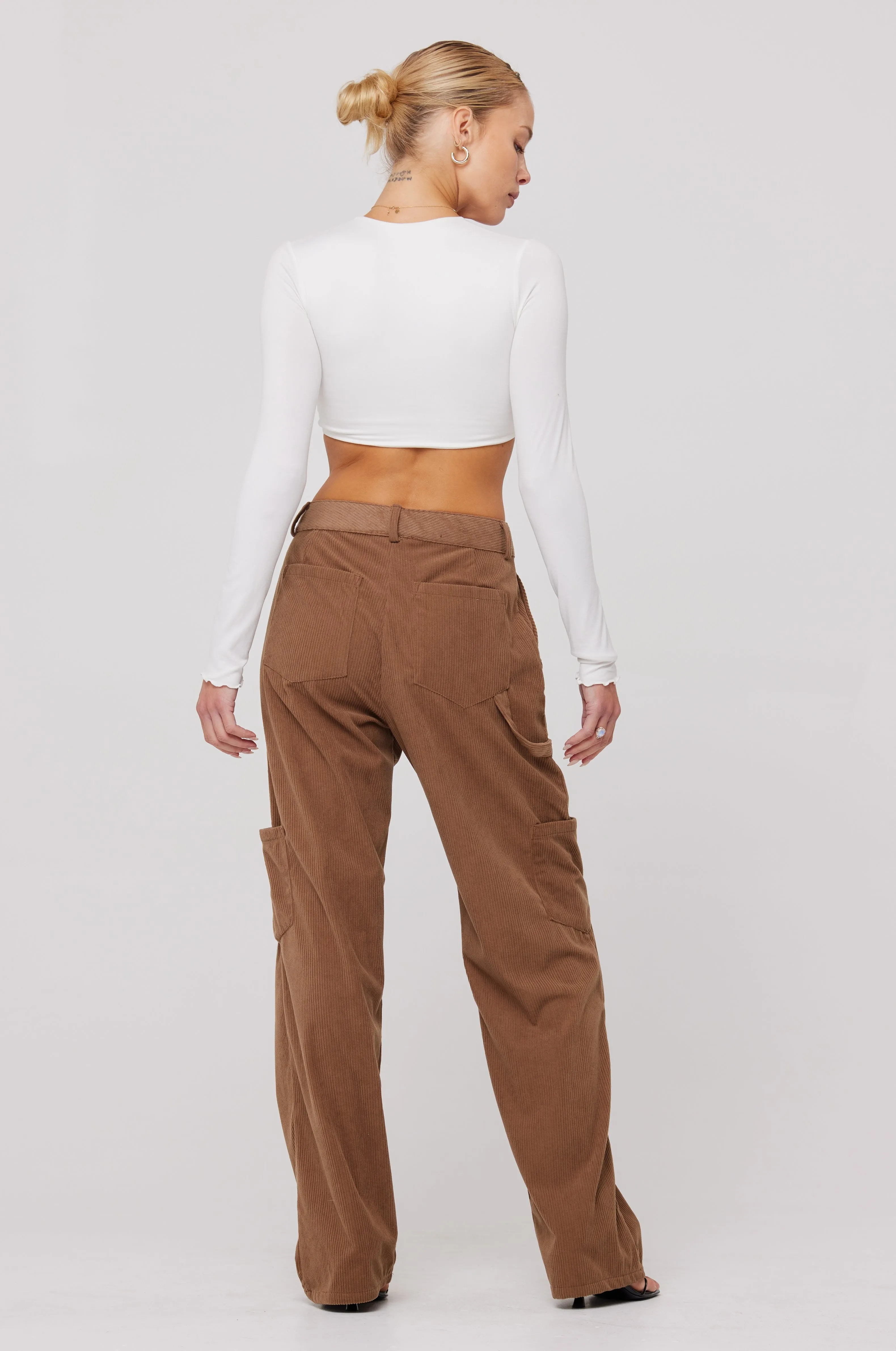 Elsa Cargo Pant in Espresso sold by RESA product image thumbnail 5