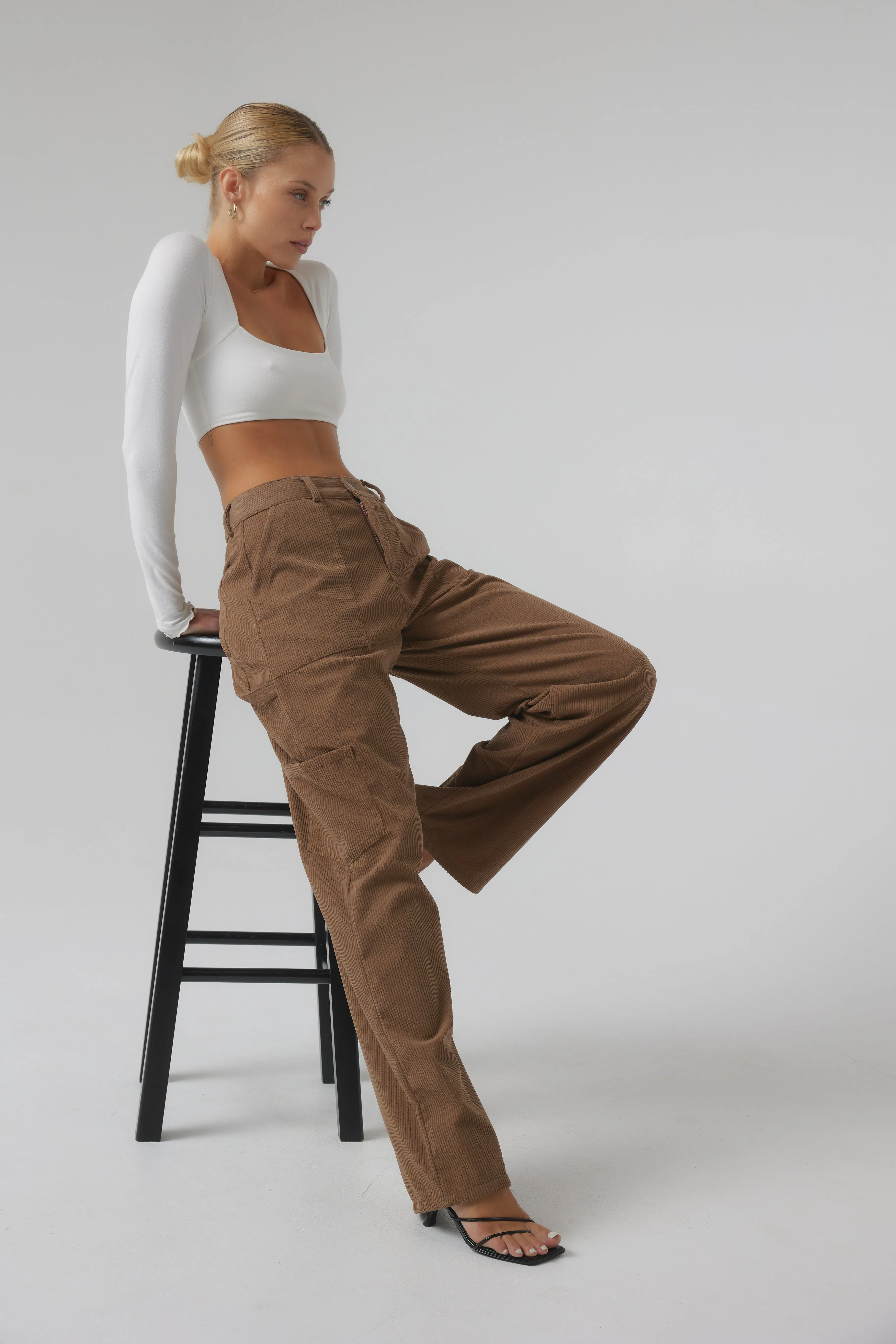 Elsa Cargo Pant in Espresso sold by RESA product image thumbnail 2