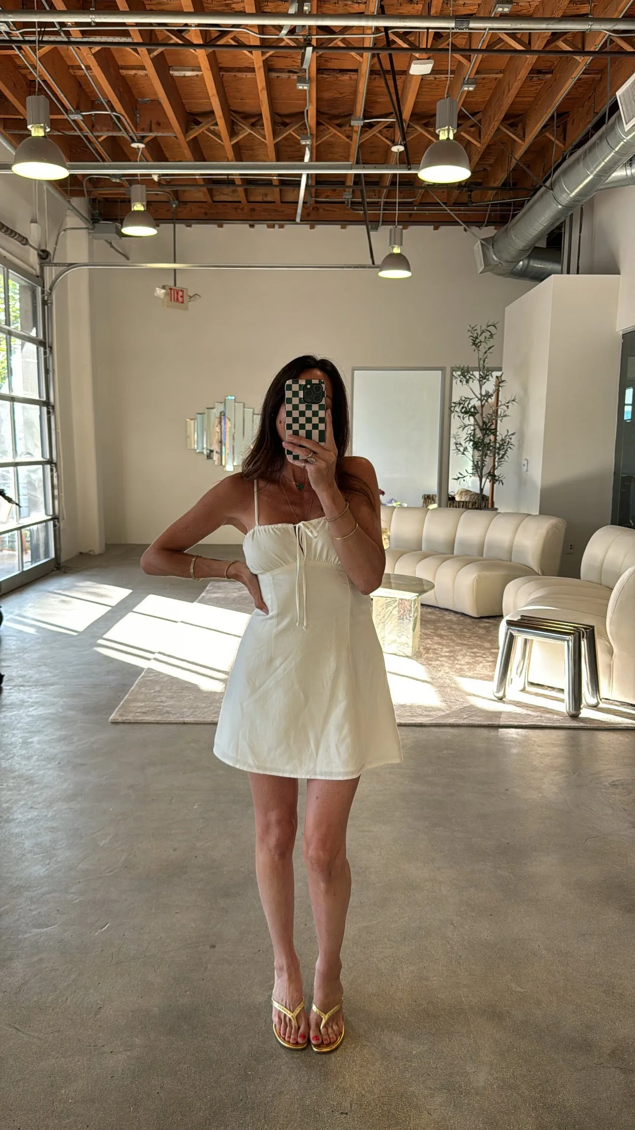 Lauren Mini Dress in White Linen- Archive sold by RESA product image thumbnail 4