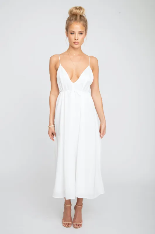 Hannah Midi in Ivory sold by RESA