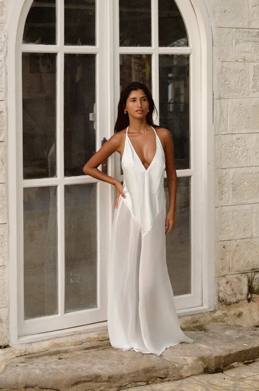 Goddess Maxi Dress in White sold by RESA