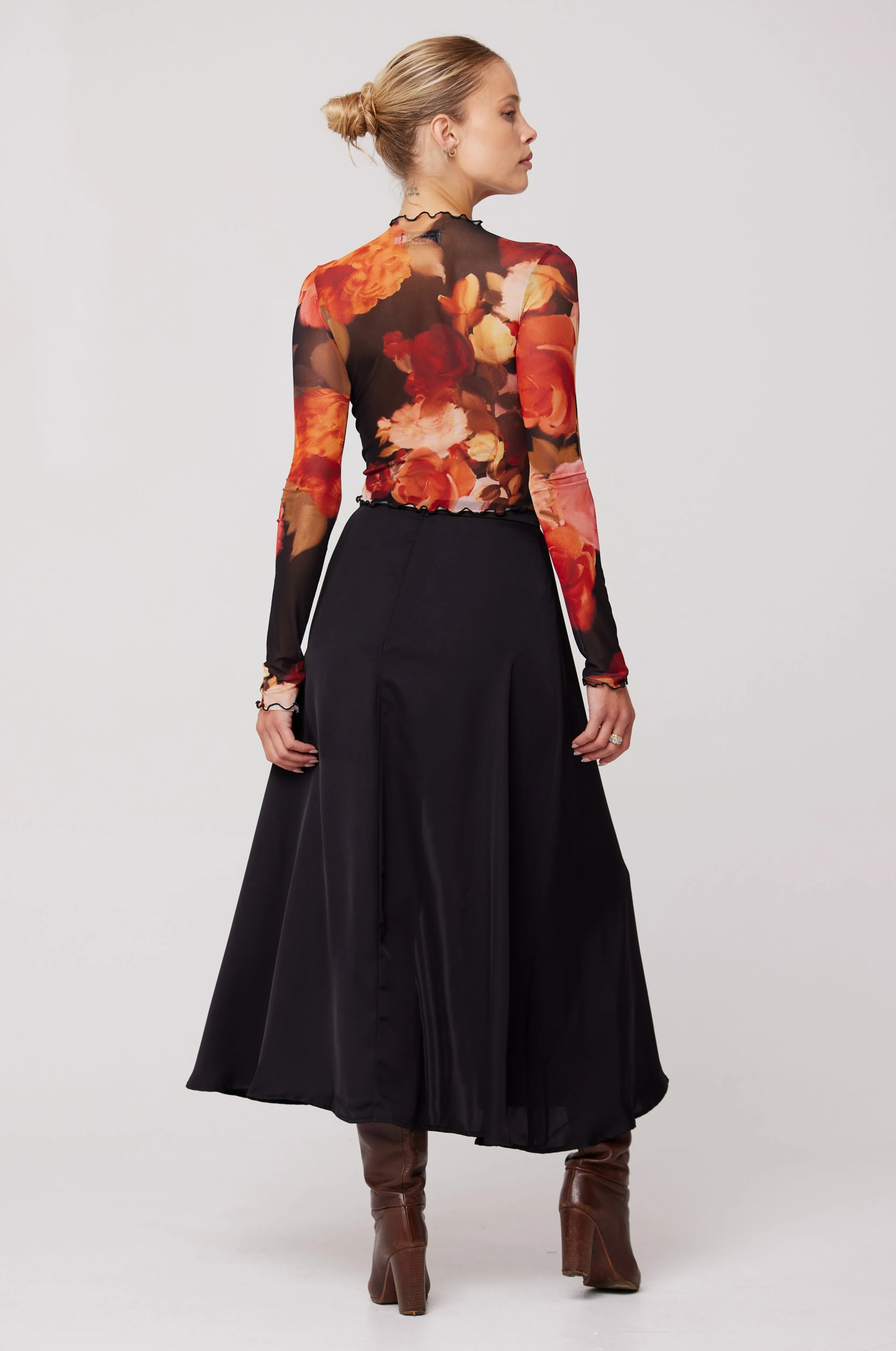 Skatie Midi Skirt in Black sold by RESA product image thumbnail 3
