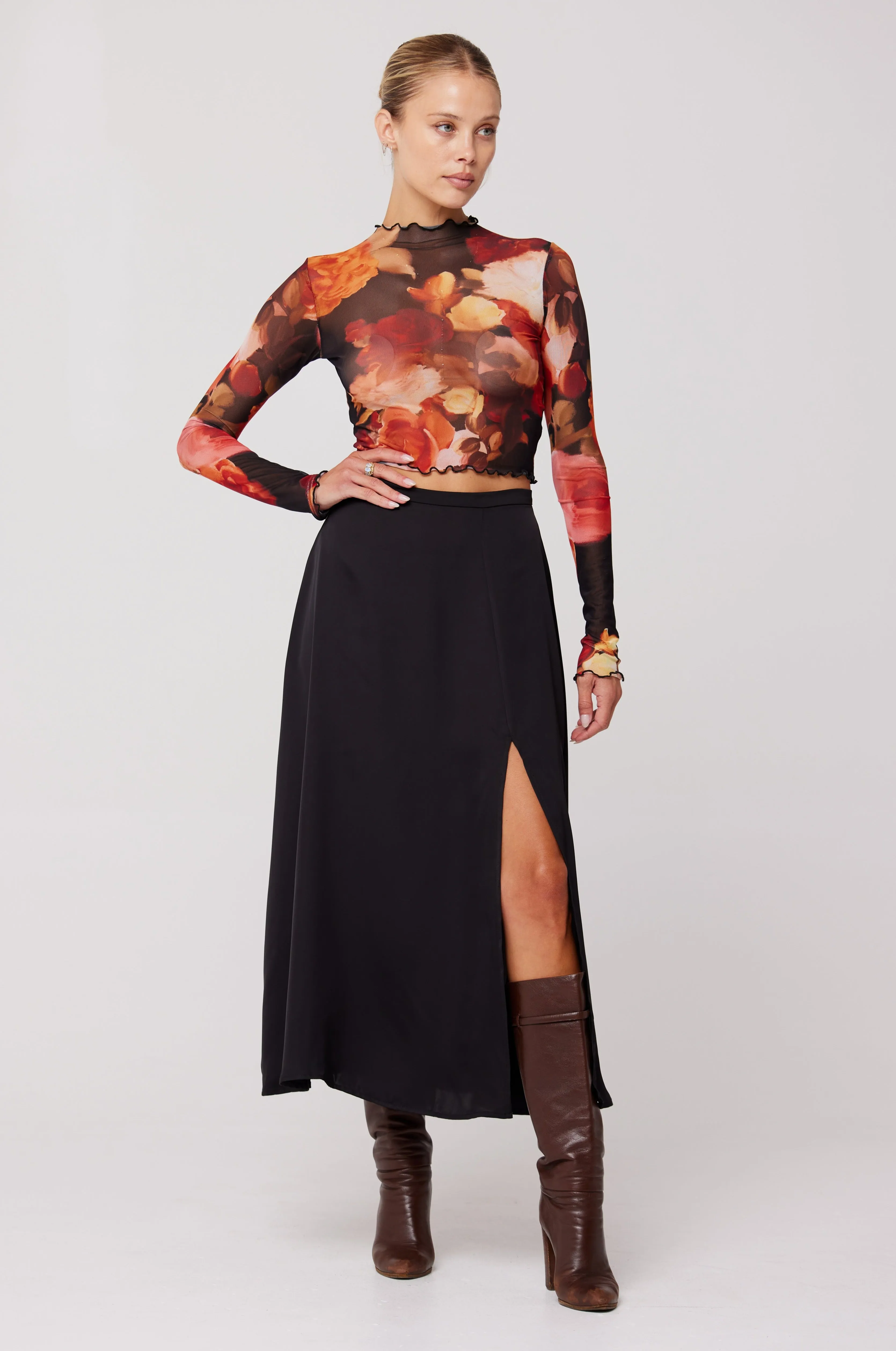 Skatie Midi Skirt in Black sold by RESA product image thumbnail 5
