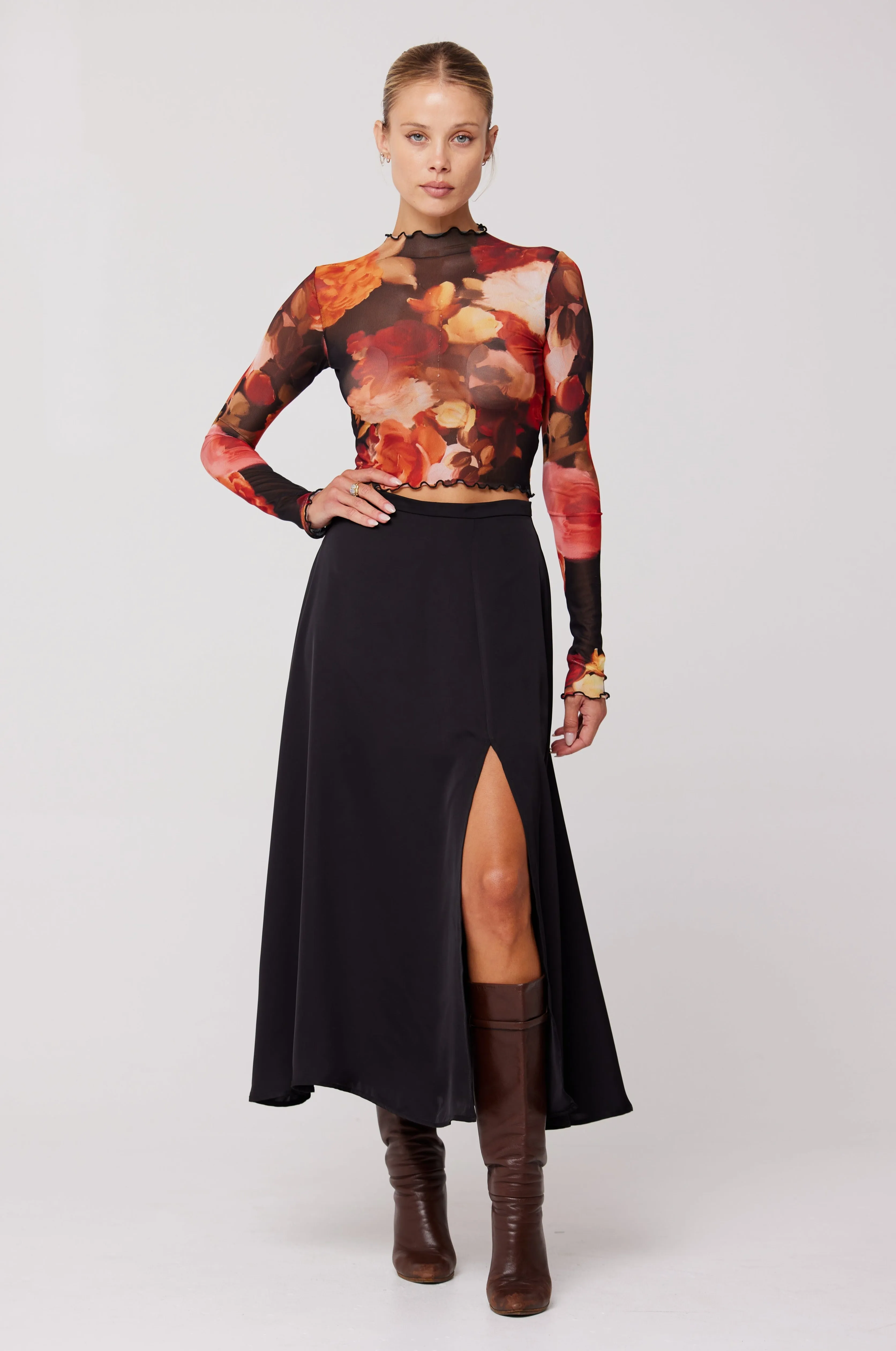 Skatie Midi Skirt in Black sold by RESA