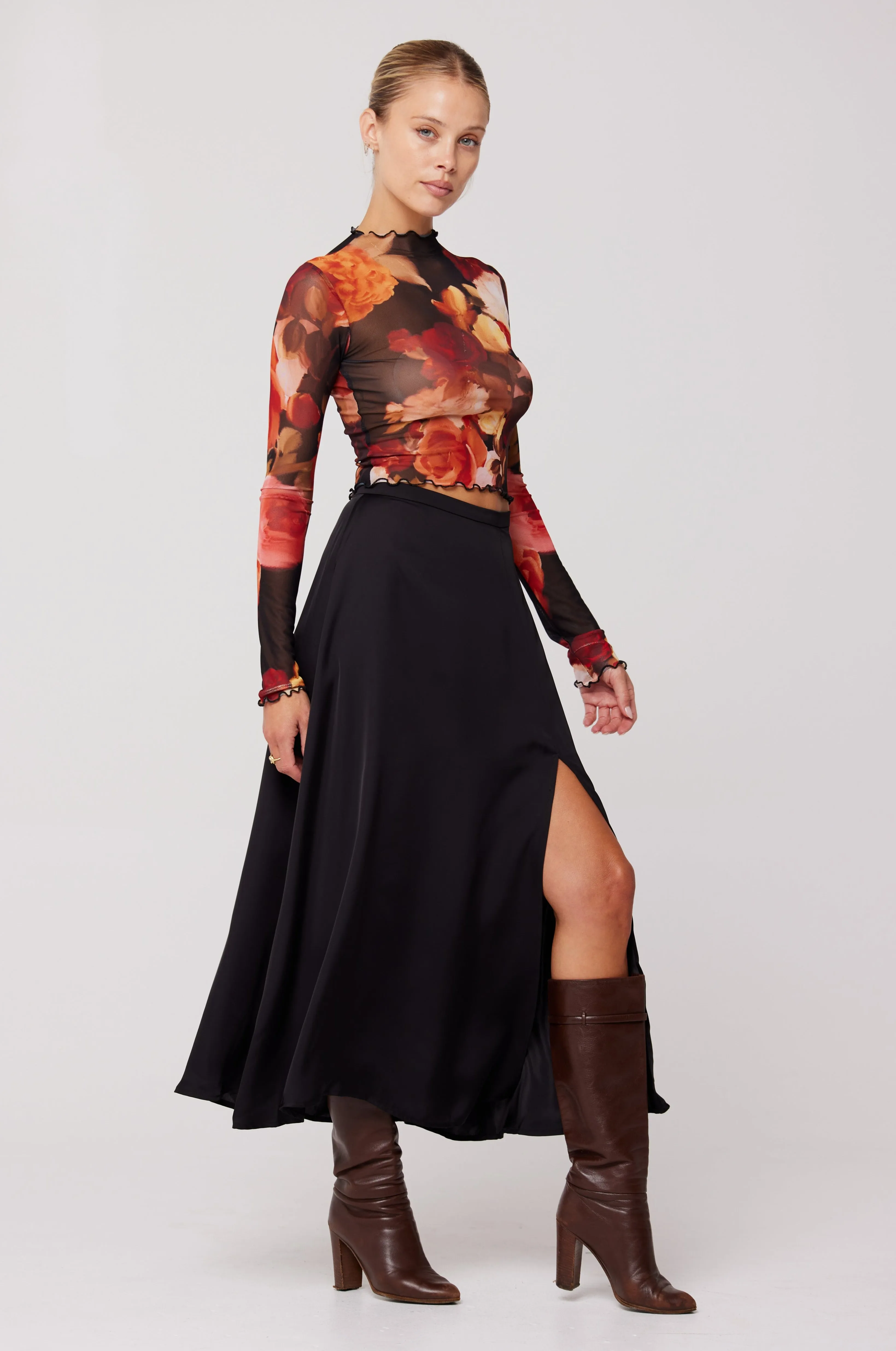 Skatie Midi Skirt in Black sold by RESA product image thumbnail 4