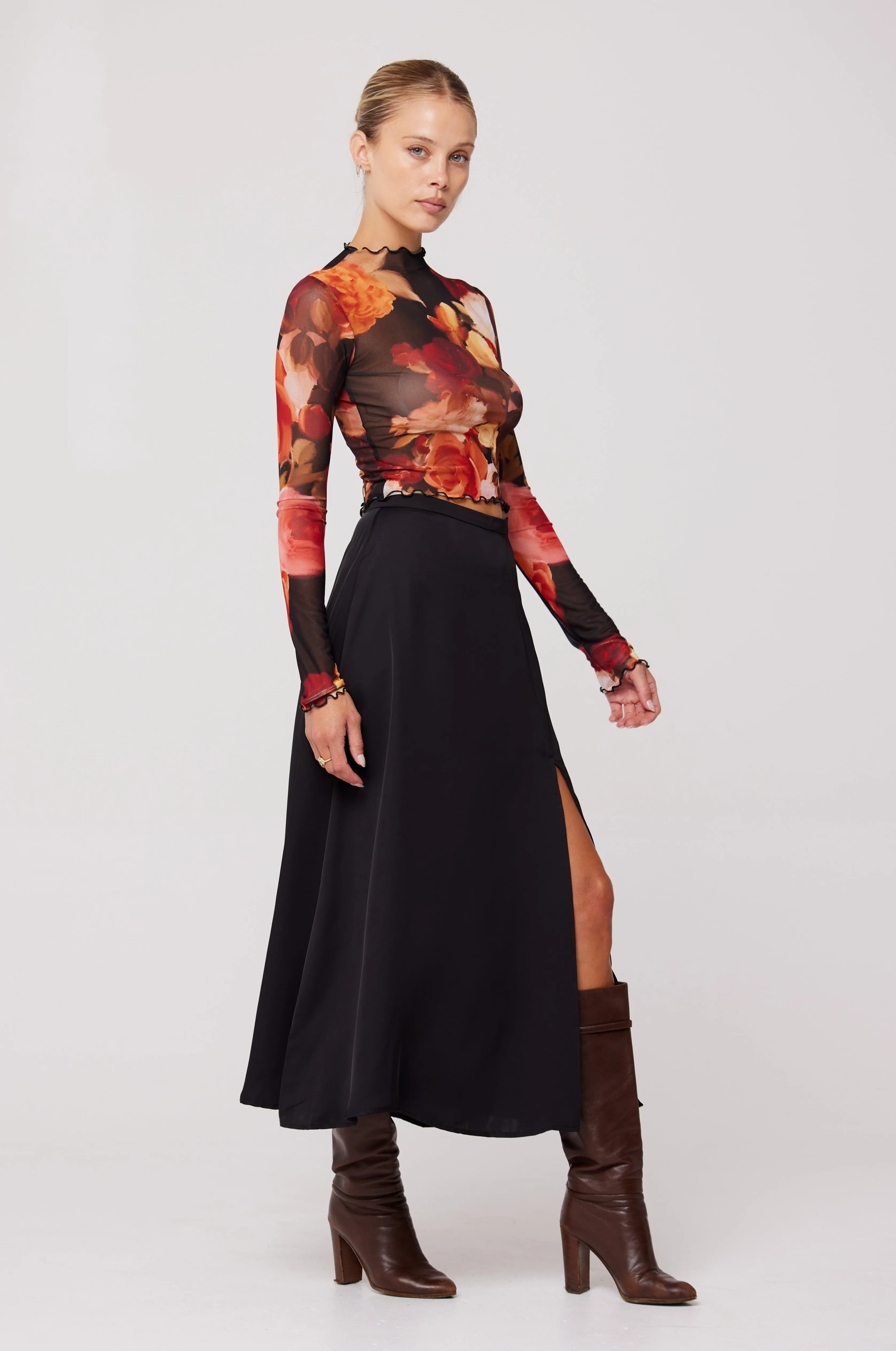 Skatie Midi Skirt in Black sold by RESA product image thumbnail 2