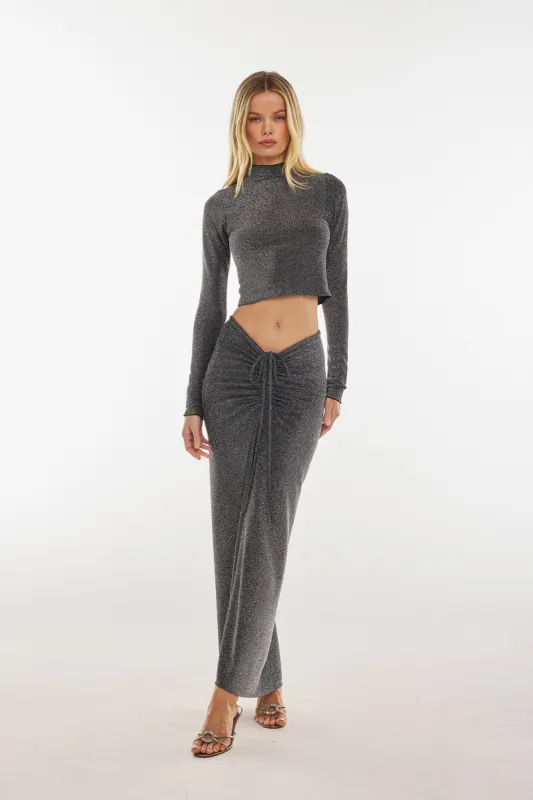 Ziggy Skirt in Graphite sold by RESA