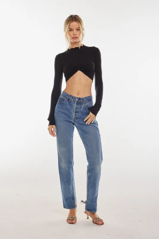 Shelby Top Second Skin in Black sold by RESA