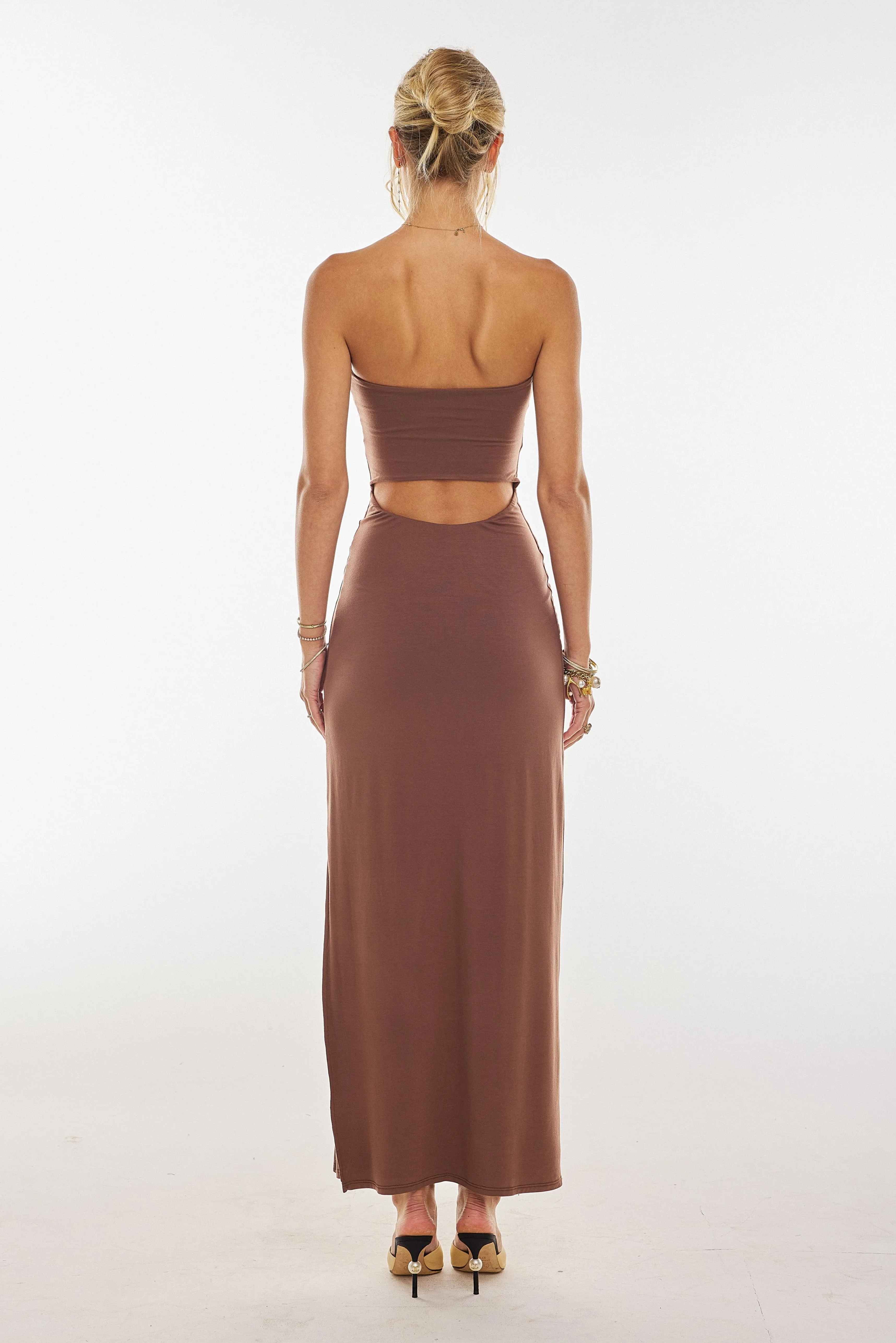 Demi Dress in Toffee Knit sold by RESA product image thumbnail 3