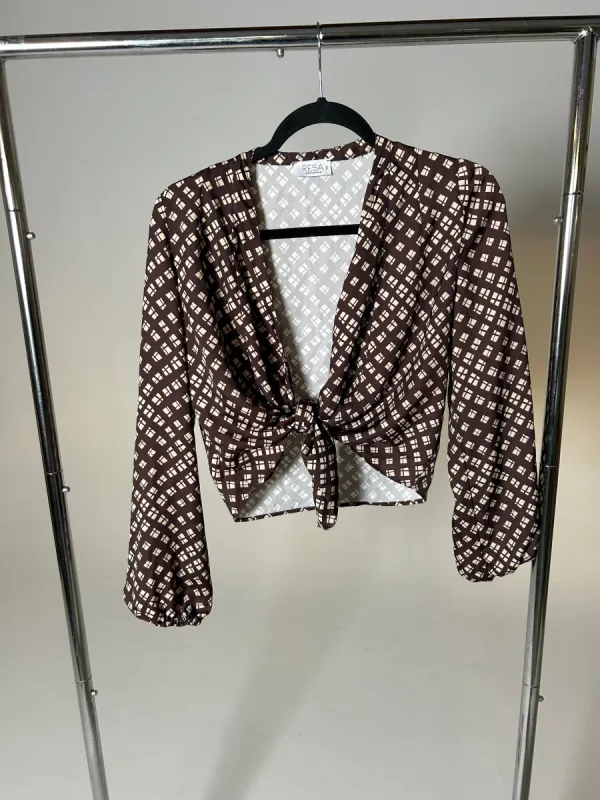 LUNA BLOUSE IN MOCHA - SAMPLE SALE sold by RESA