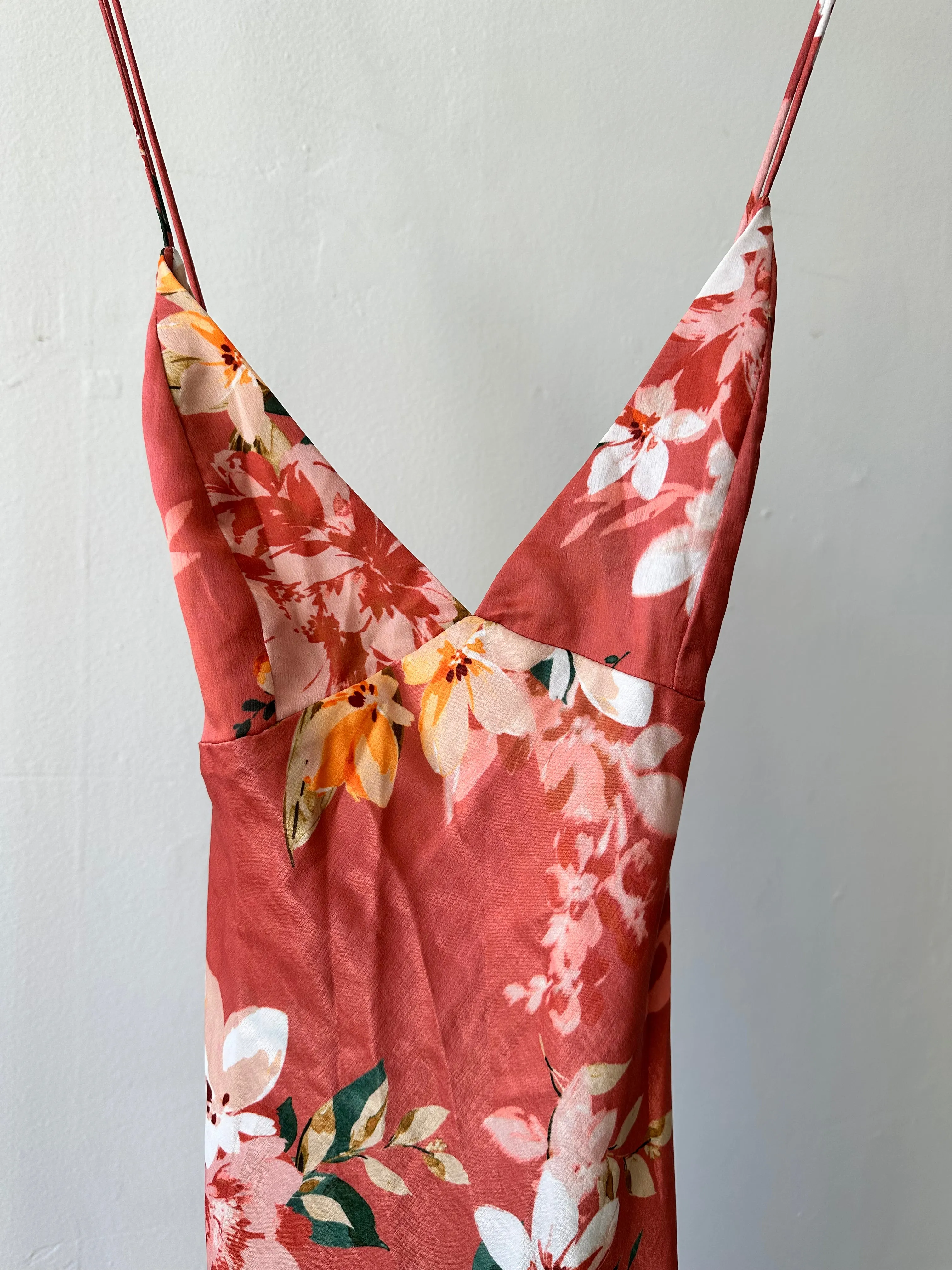 CAMILLE SLIP DRESS IN TERRACOTTA FLORAL - SAMPLE SALE sold by RESA product image thumbnail 2