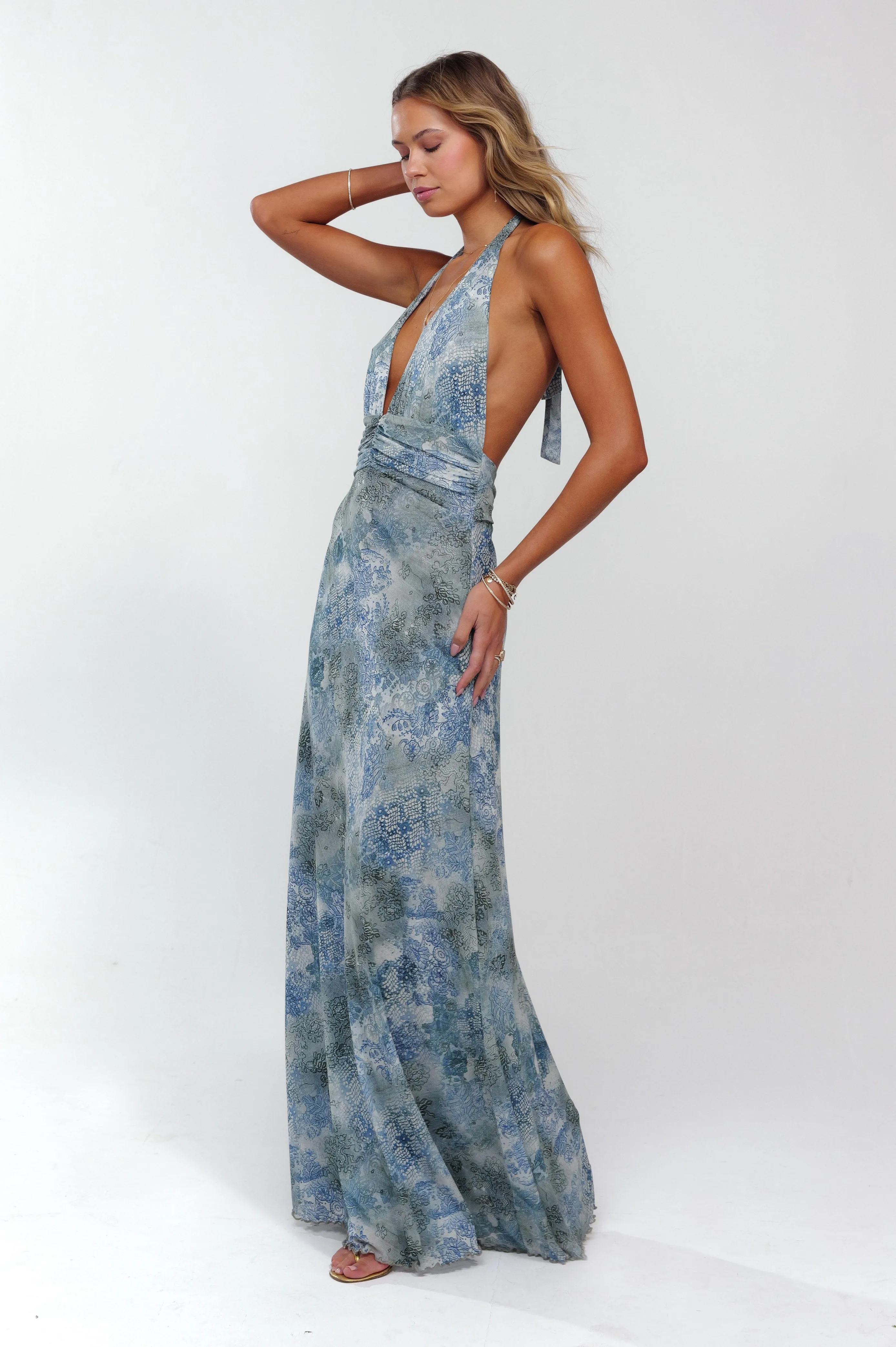Chelsea Maxi Dress in Siren sold by RESA product image thumbnail 5
