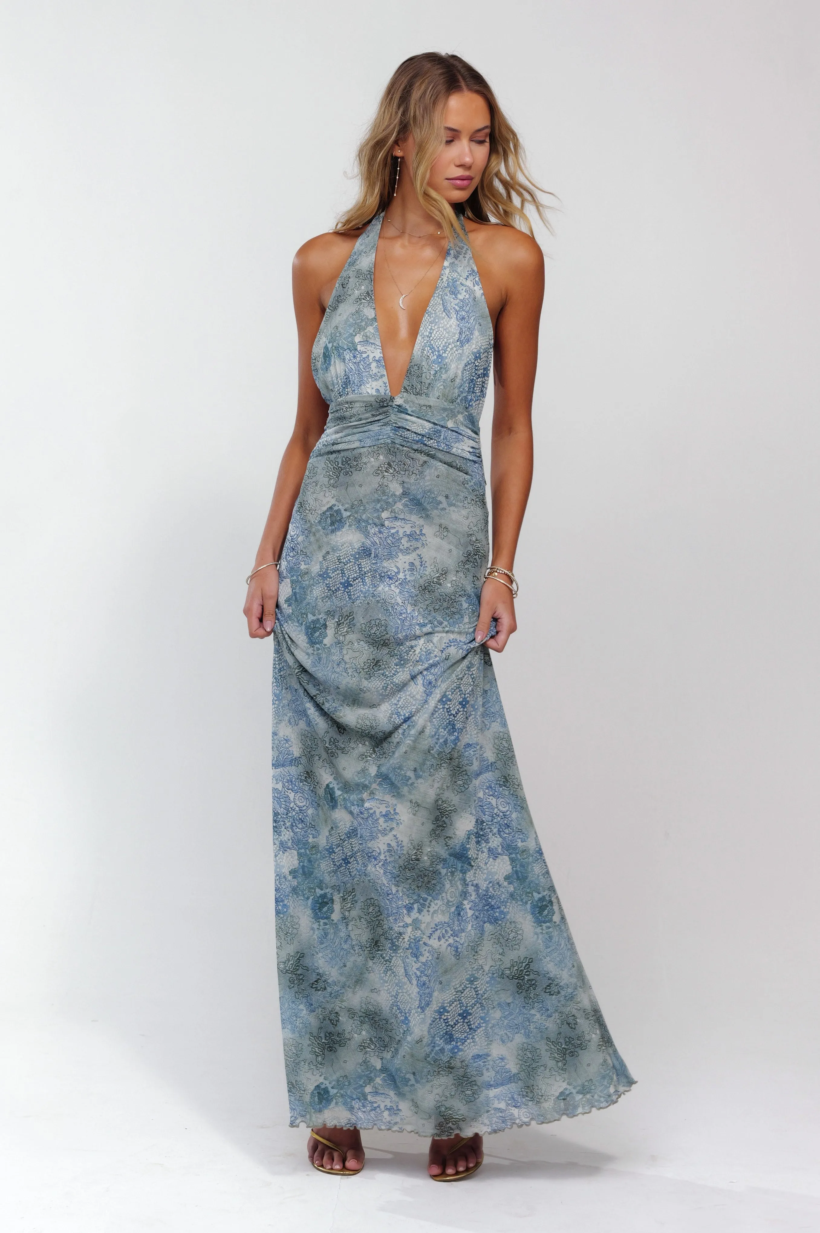 Chelsea Maxi Dress in Siren sold by RESA product image thumbnail 4