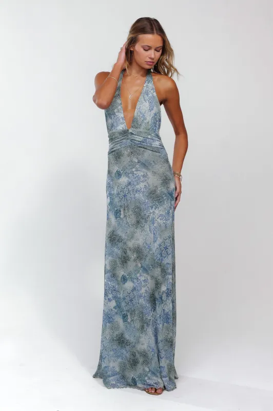 Chelsea Maxi Dress in Siren sold by RESA