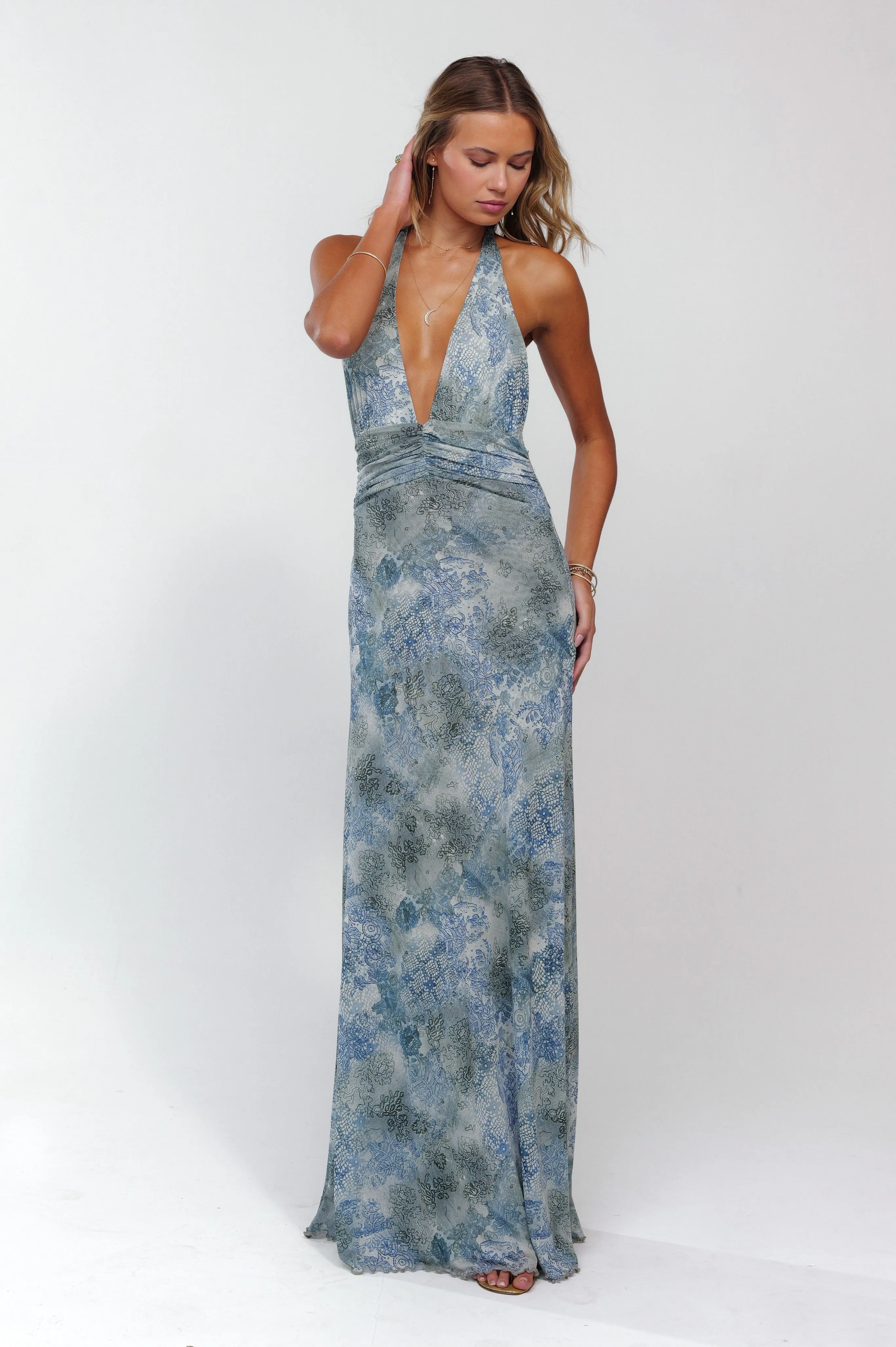 Chelsea Maxi Dress in Siren sold by RESA