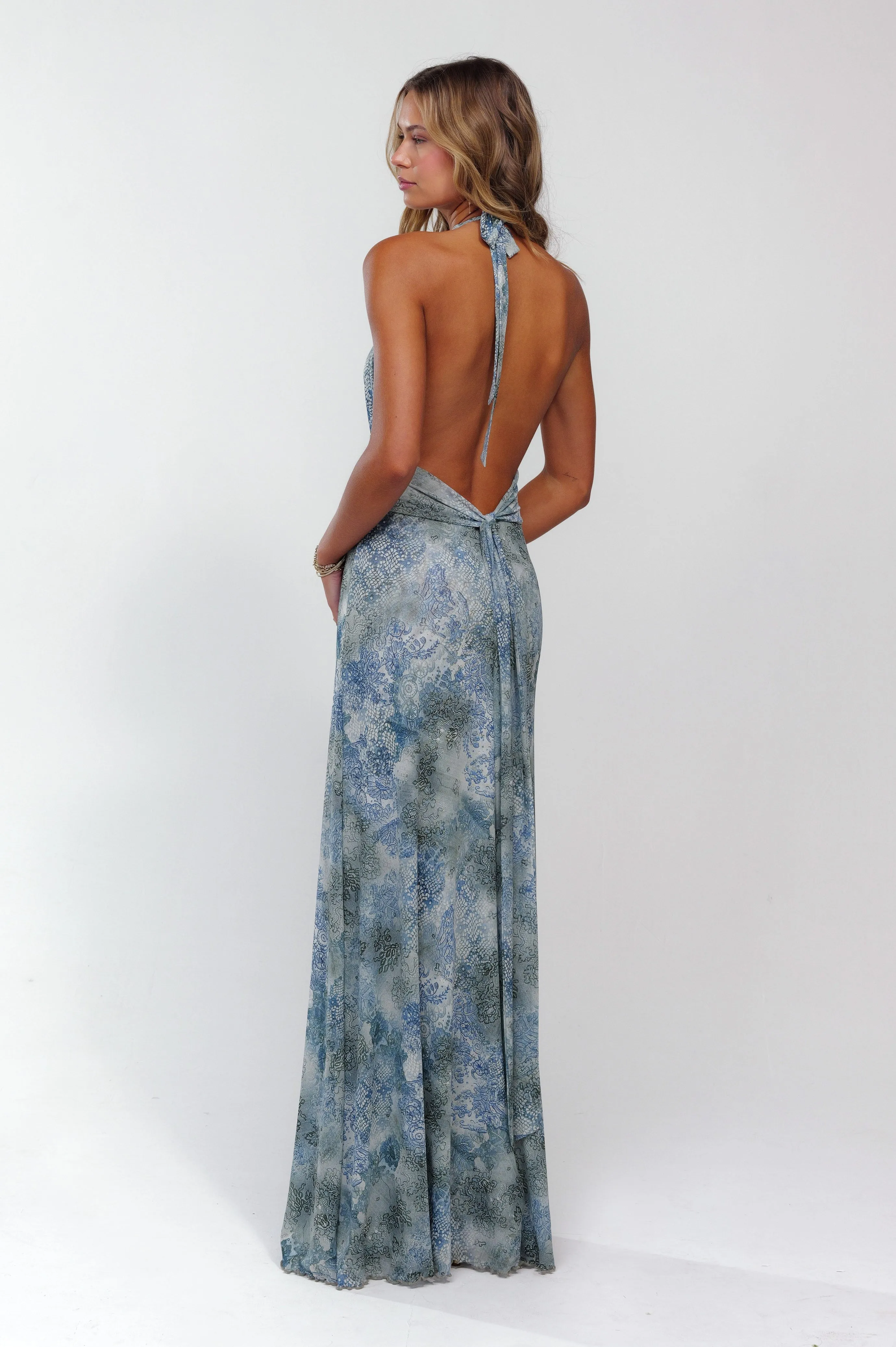 Chelsea Maxi Dress in Siren sold by RESA product image thumbnail 3