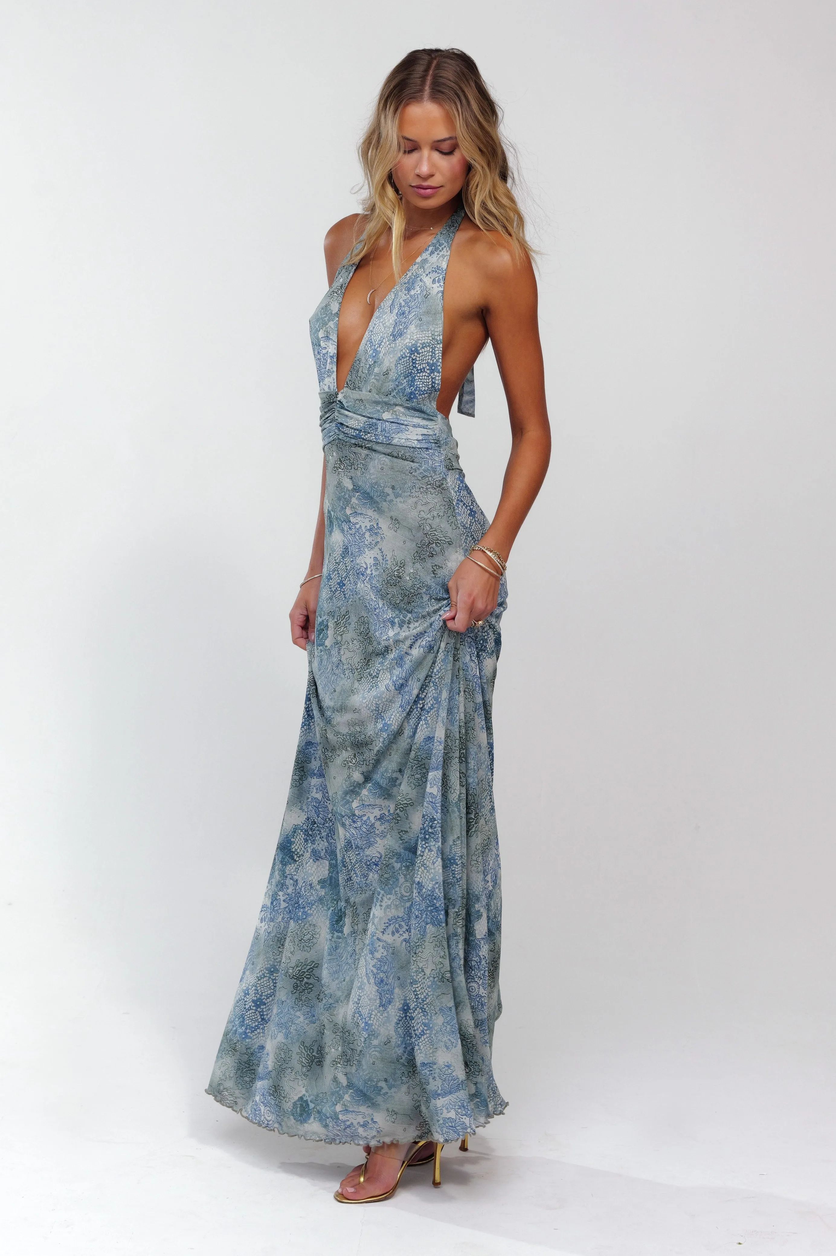 Chelsea Maxi Dress in Siren sold by RESA product image thumbnail 2