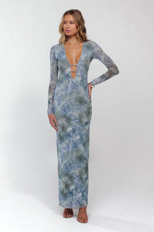 Esme Dress in Siren sold by RESA