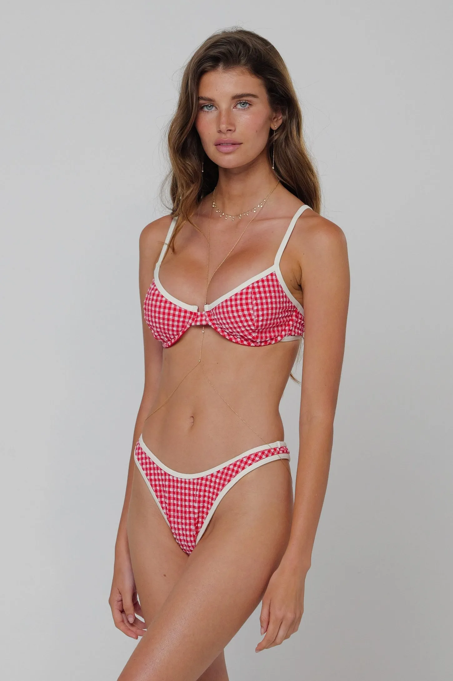 Joey Bikini Bottom in Red Gingham sold by RESA product image thumbnail 5
