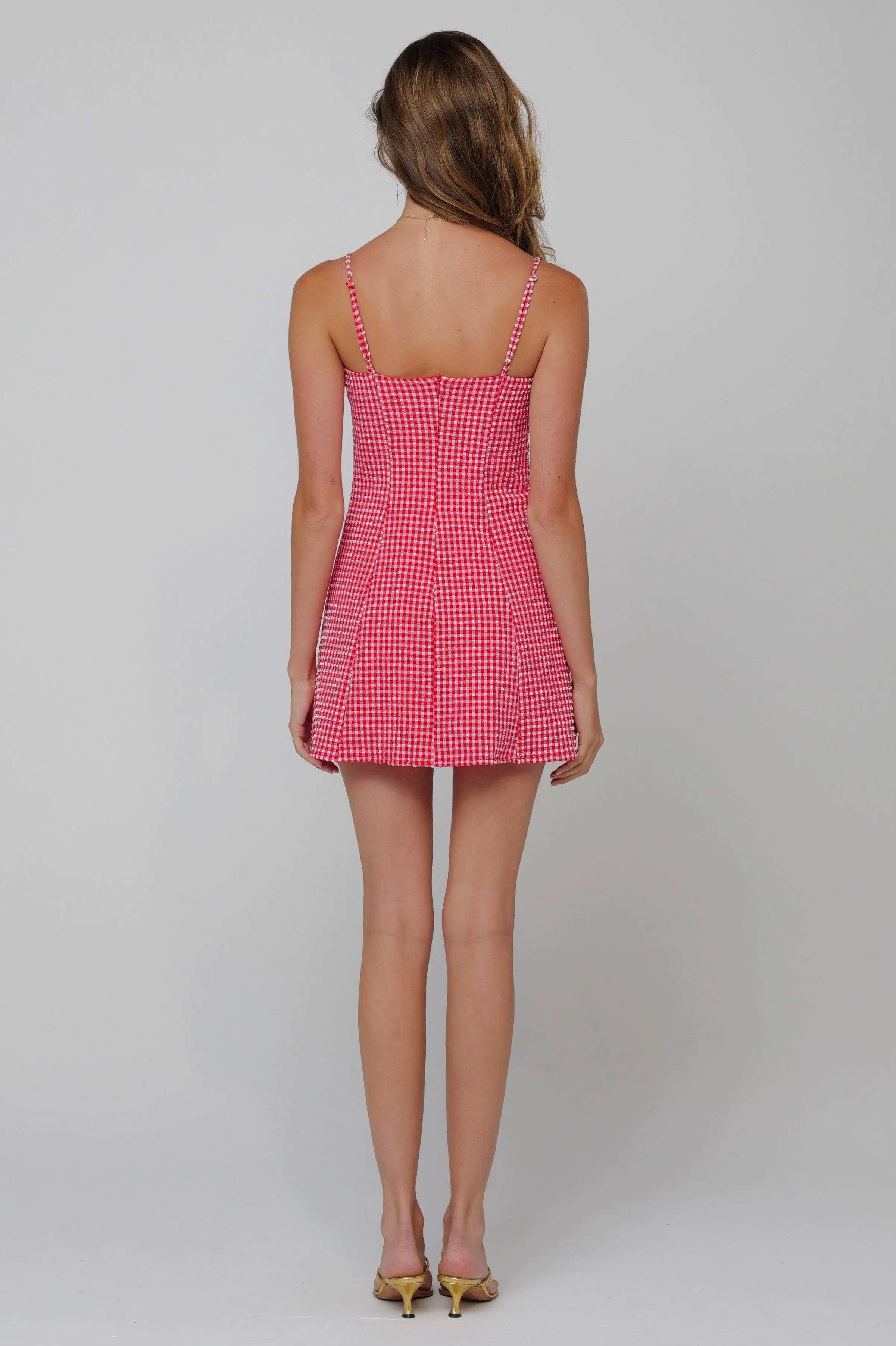 Joelle Dress in Red Gingham sold by RESA product image thumbnail 5