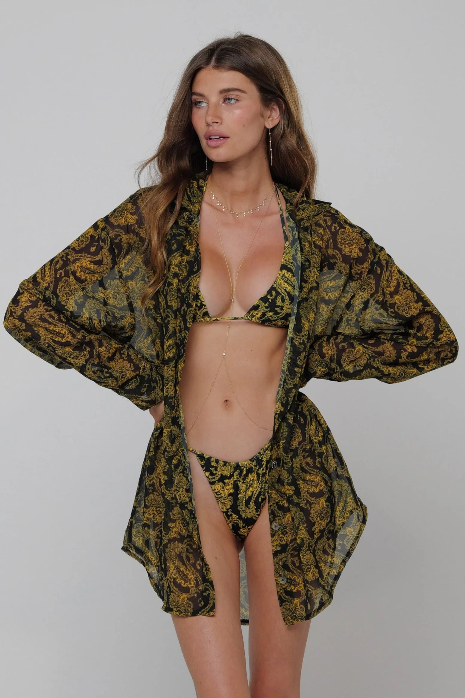 Monica Chiffon Blouse in Sorrento sold by RESA product image thumbnail 5