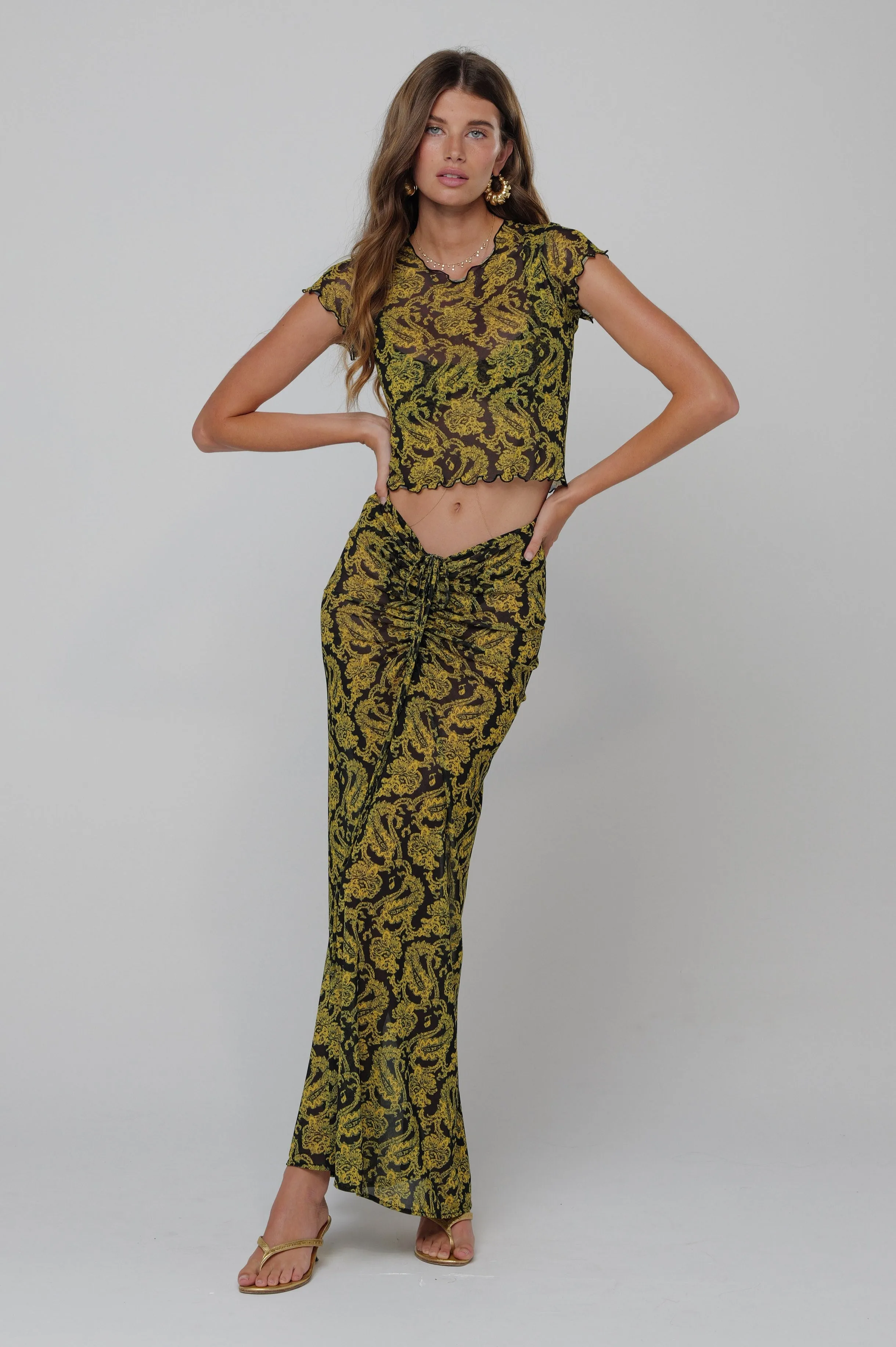 Ziggy Mesh Skirt in Sorrento sold by RESA product image thumbnail 5