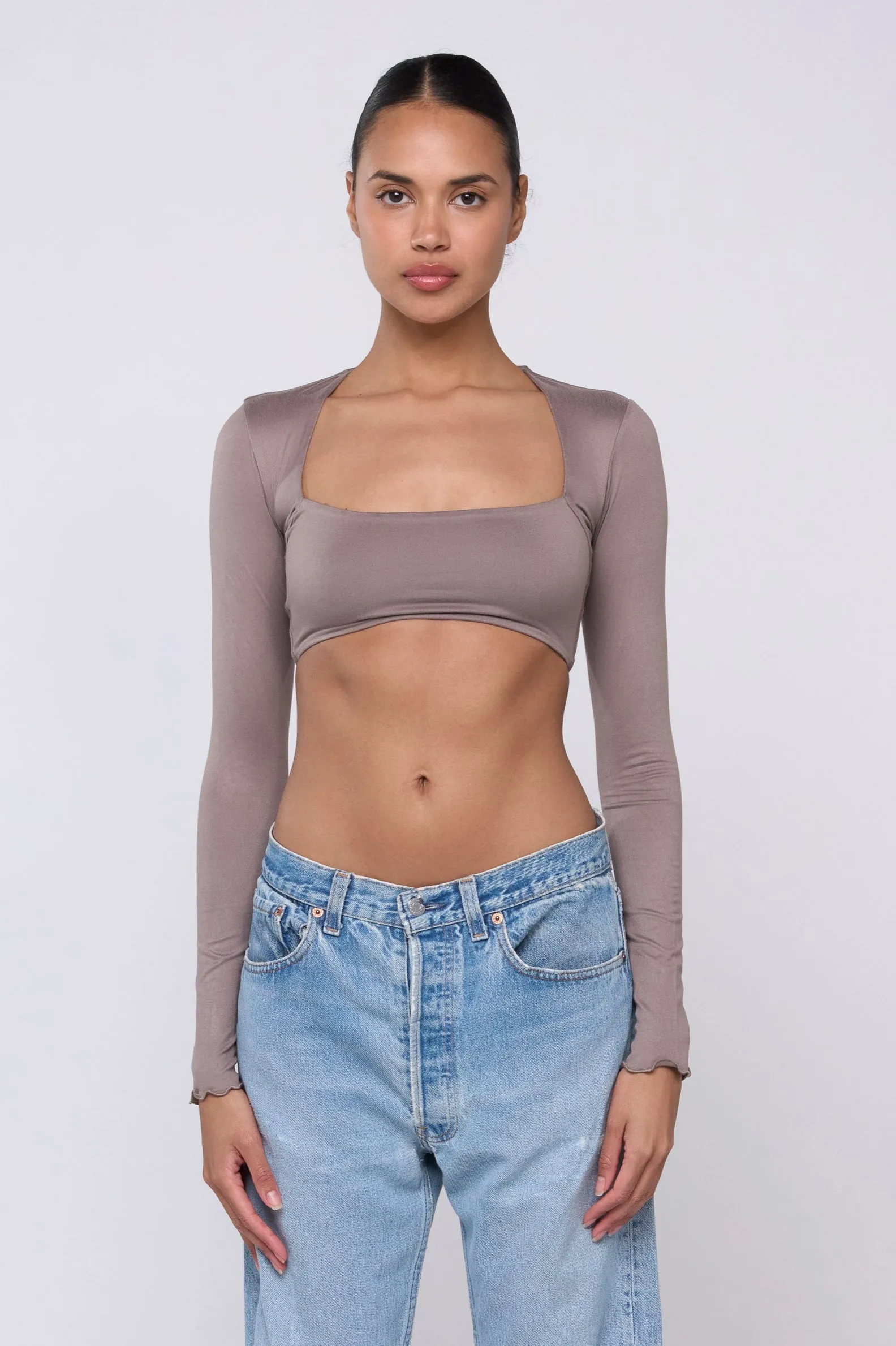 Emily Knit Top Taupe sold by RESA