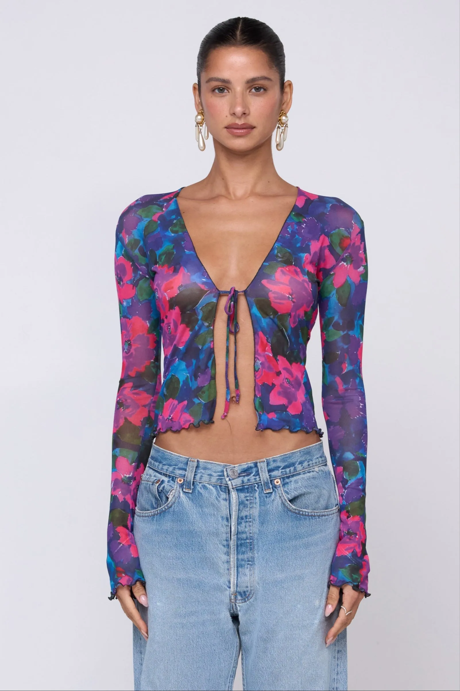 Aliyah Mesh Top in Lanai sold by RESA product image thumbnail 2