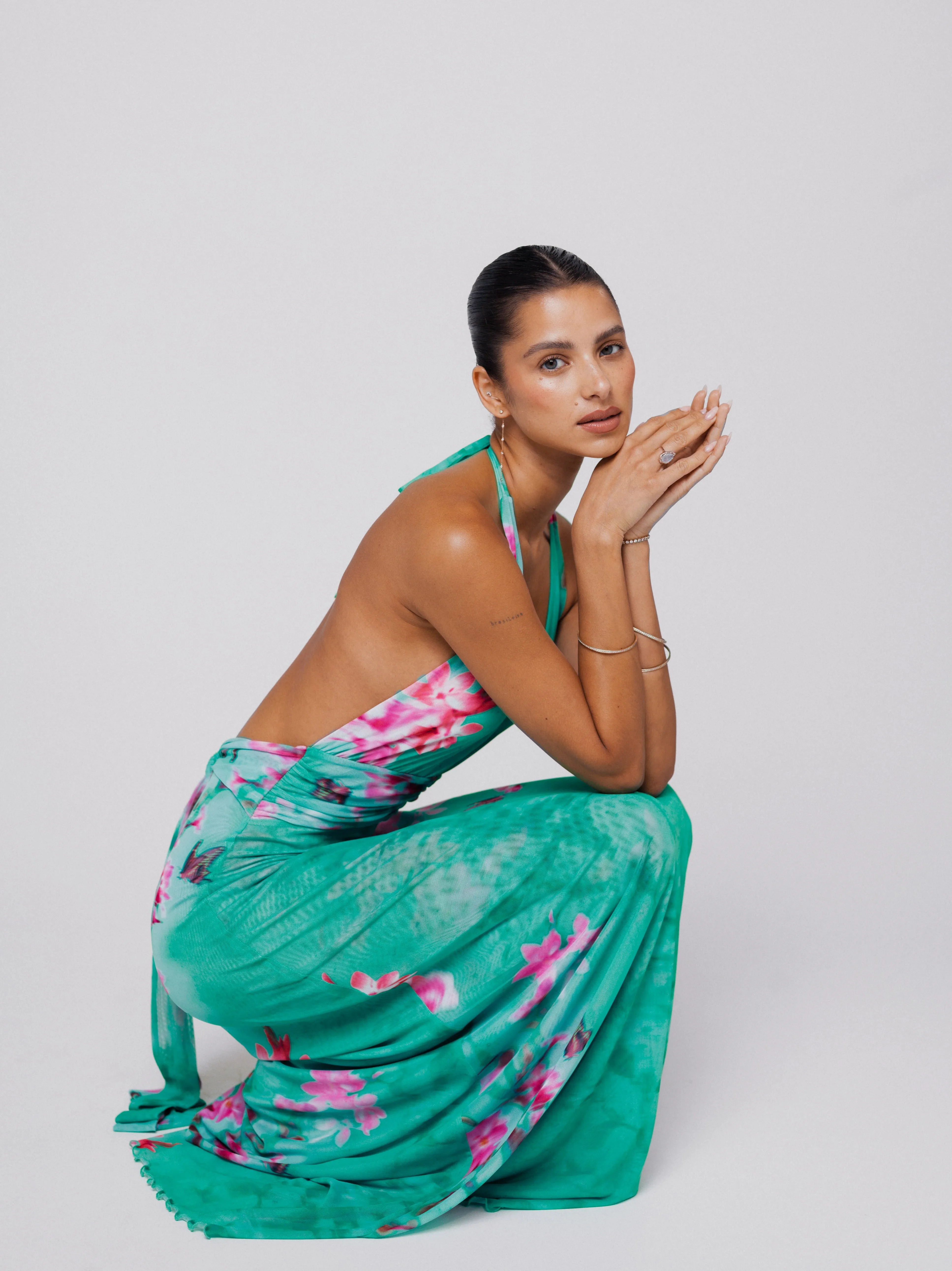 Chelsea Maxi Dress in Clearwater sold by RESA product image thumbnail 5