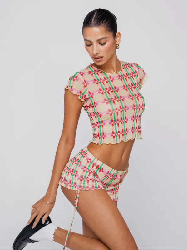 Lina Short in Plaid sold by RESA