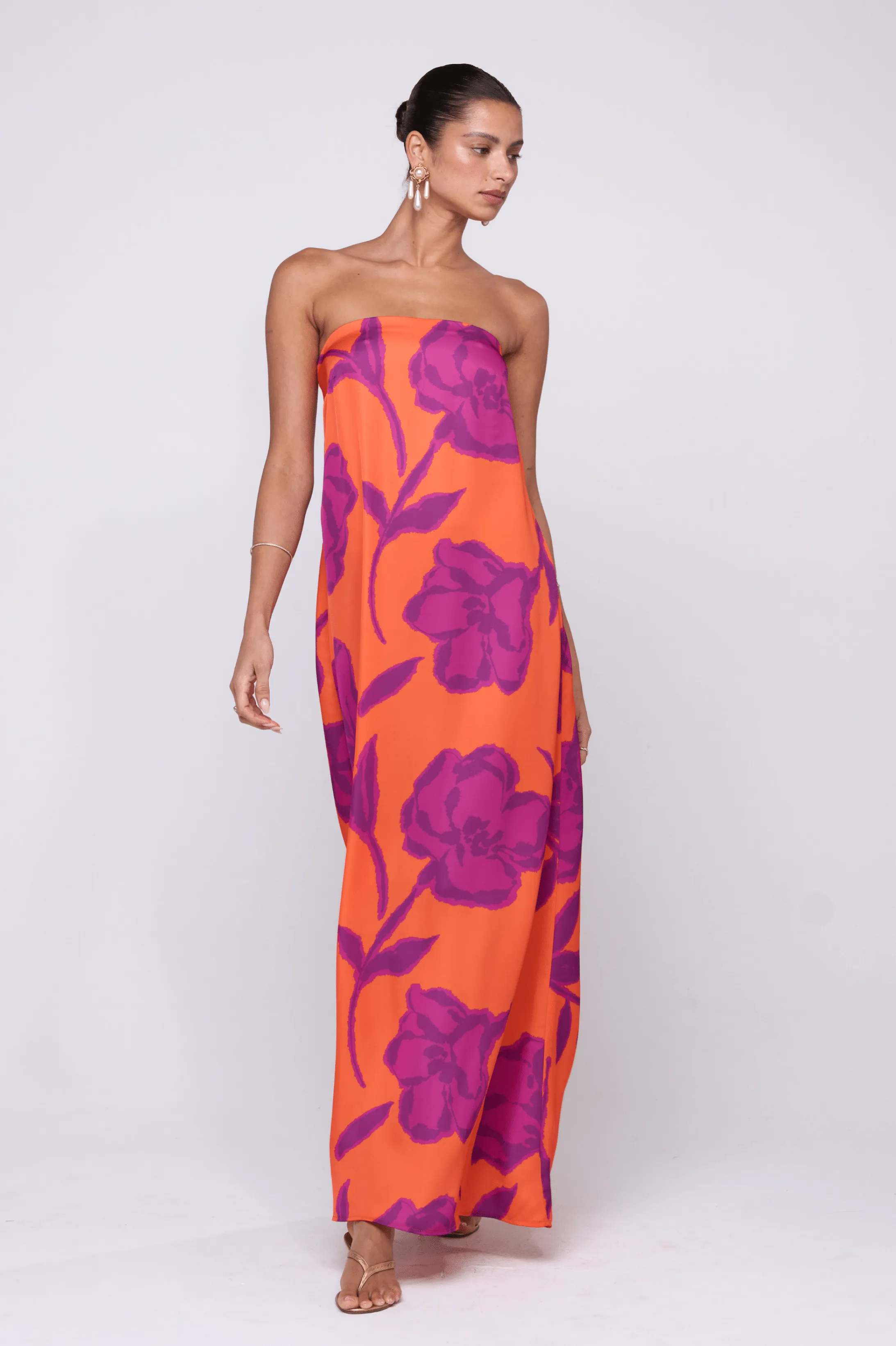 Ophelia Maxi Dress in Mandarin sold by RESA product image thumbnail 4