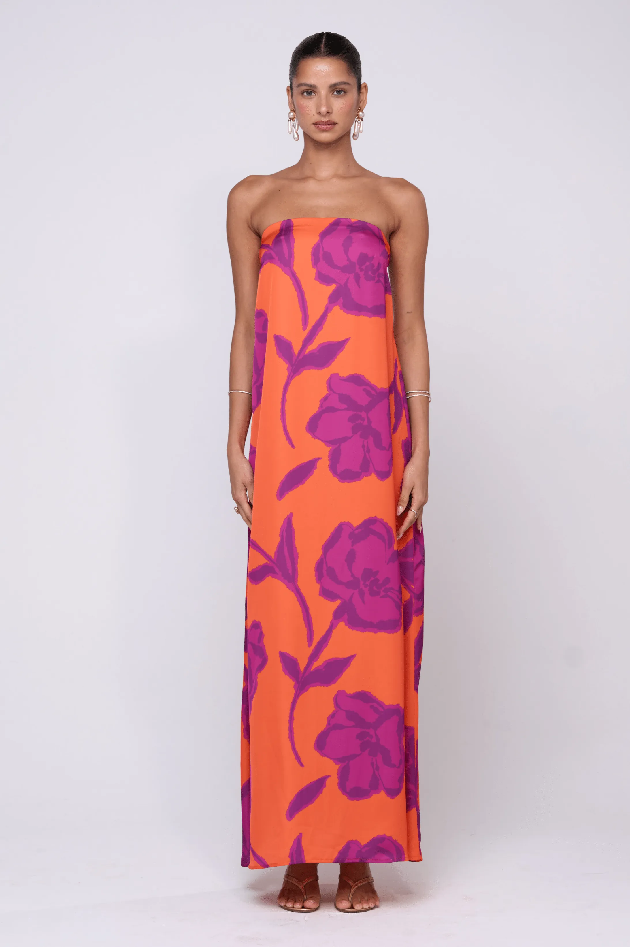 Ophelia Maxi Dress in Mandarin sold by RESA