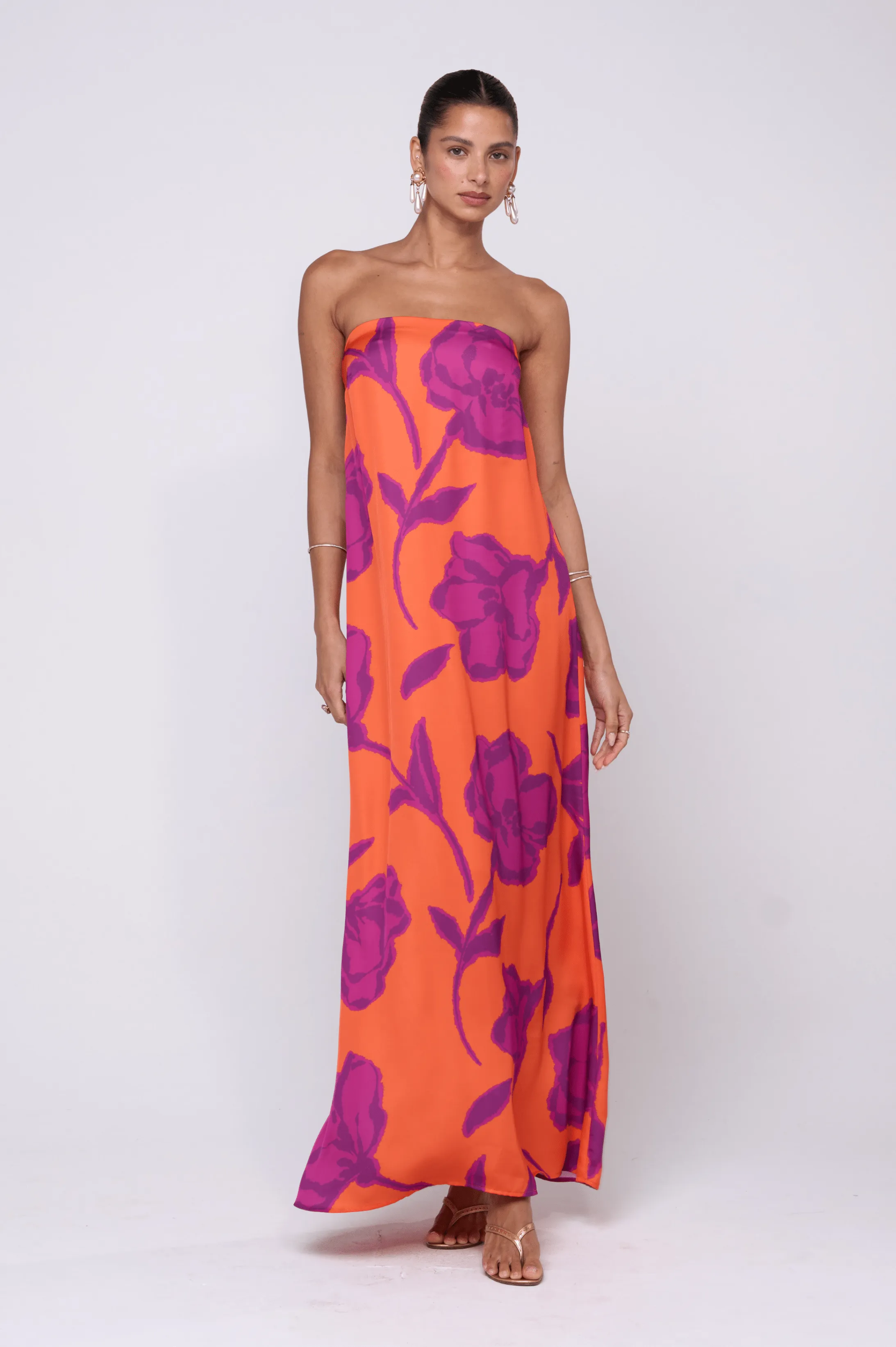Ophelia Maxi Dress in Mandarin sold by RESA product image thumbnail 2