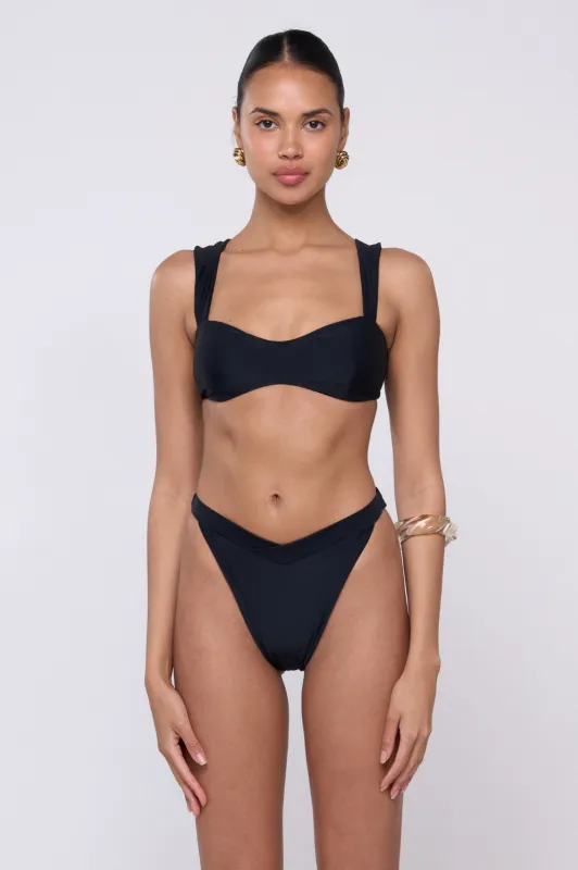 Selma Bikini Top in Black sold by RESA