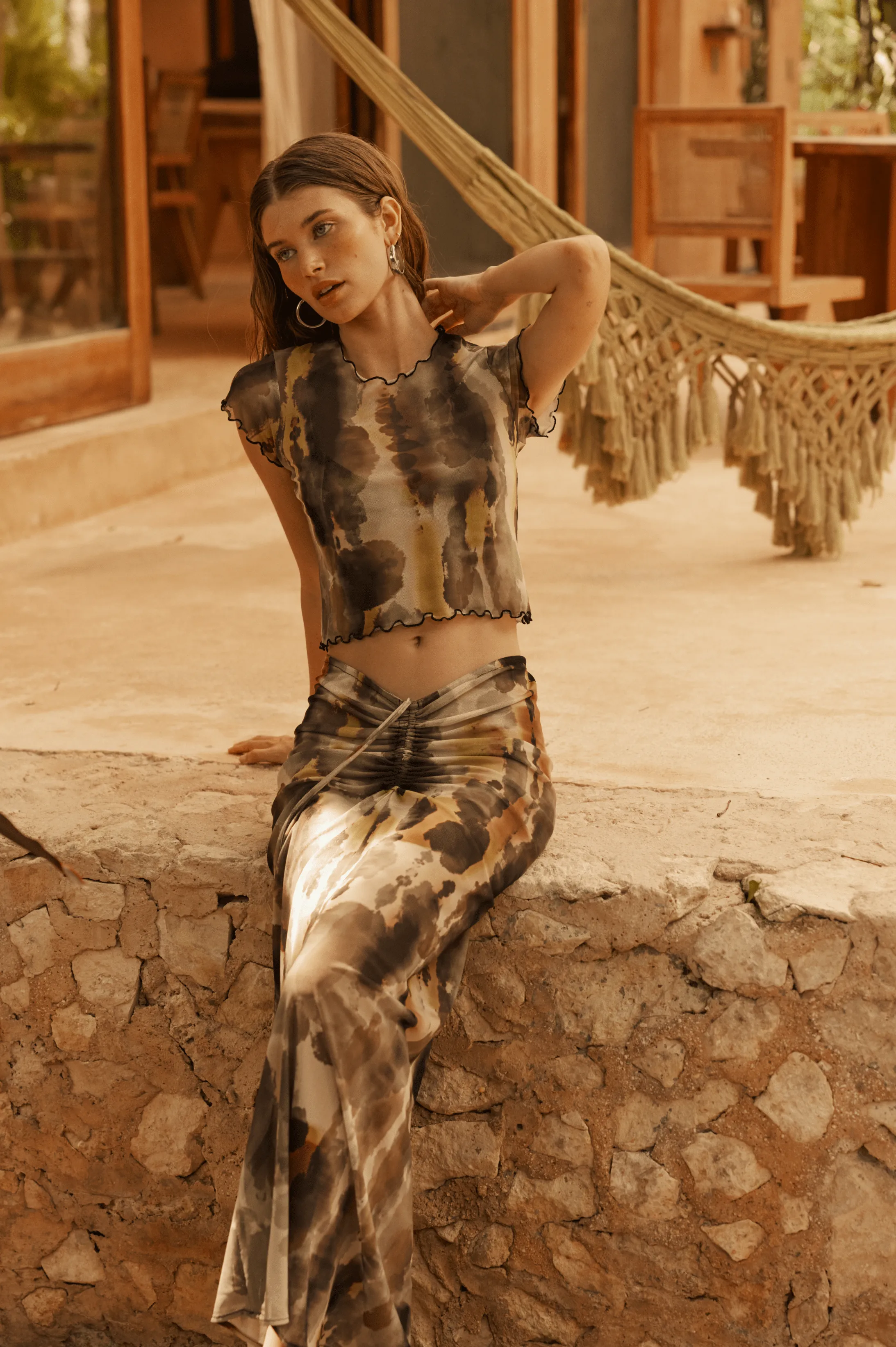 Ziggy Mesh Skirt in Dusk sold by RESA product image thumbnail 3