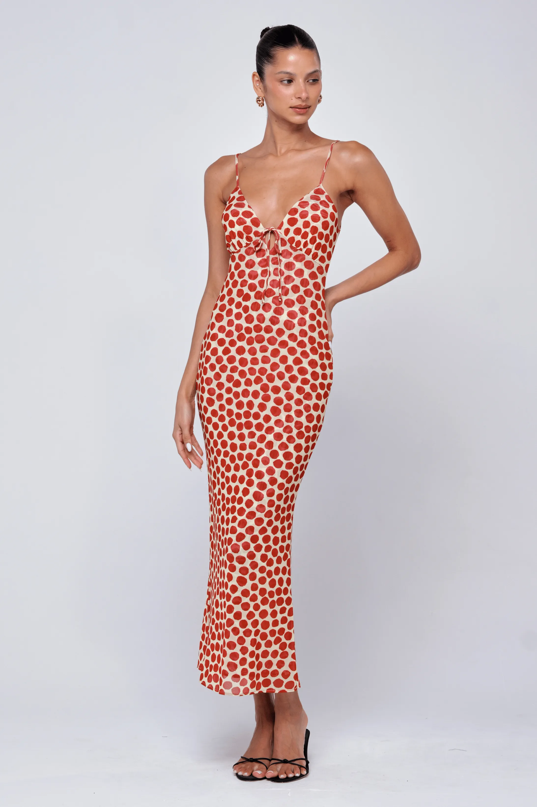 Suki Dress in Campari sold by RESA product image thumbnail 4