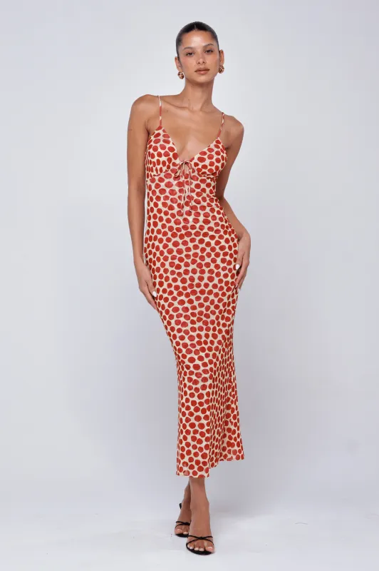 Suki Dress in Campari sold by RESA