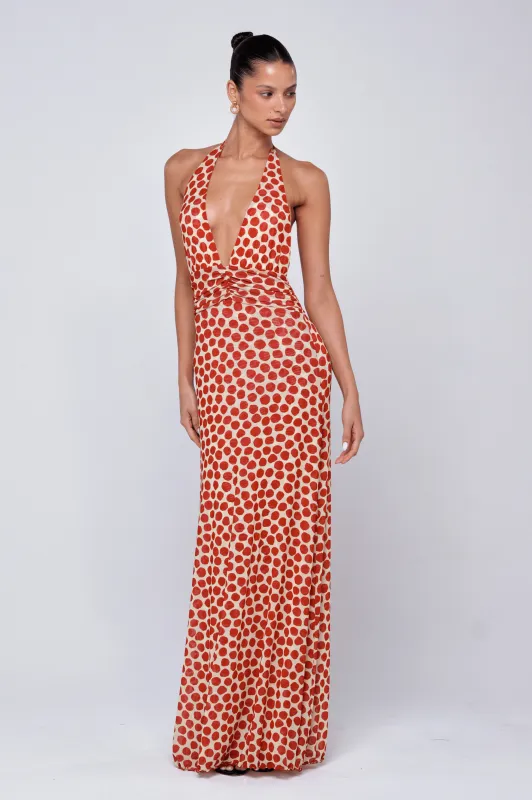 Chelsea Dress in Campari sold by RESA