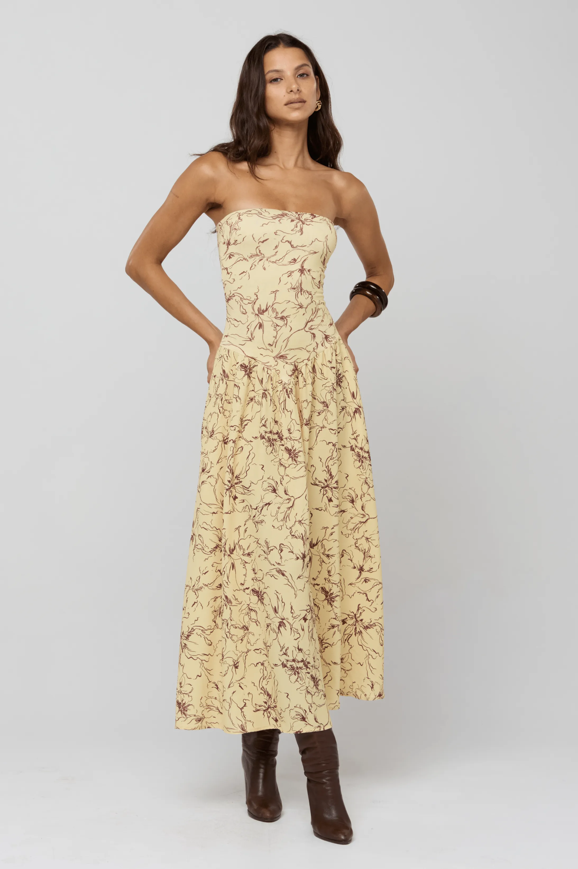 Mackenzie Dress in Butterscotch sold by RESA product image thumbnail 5