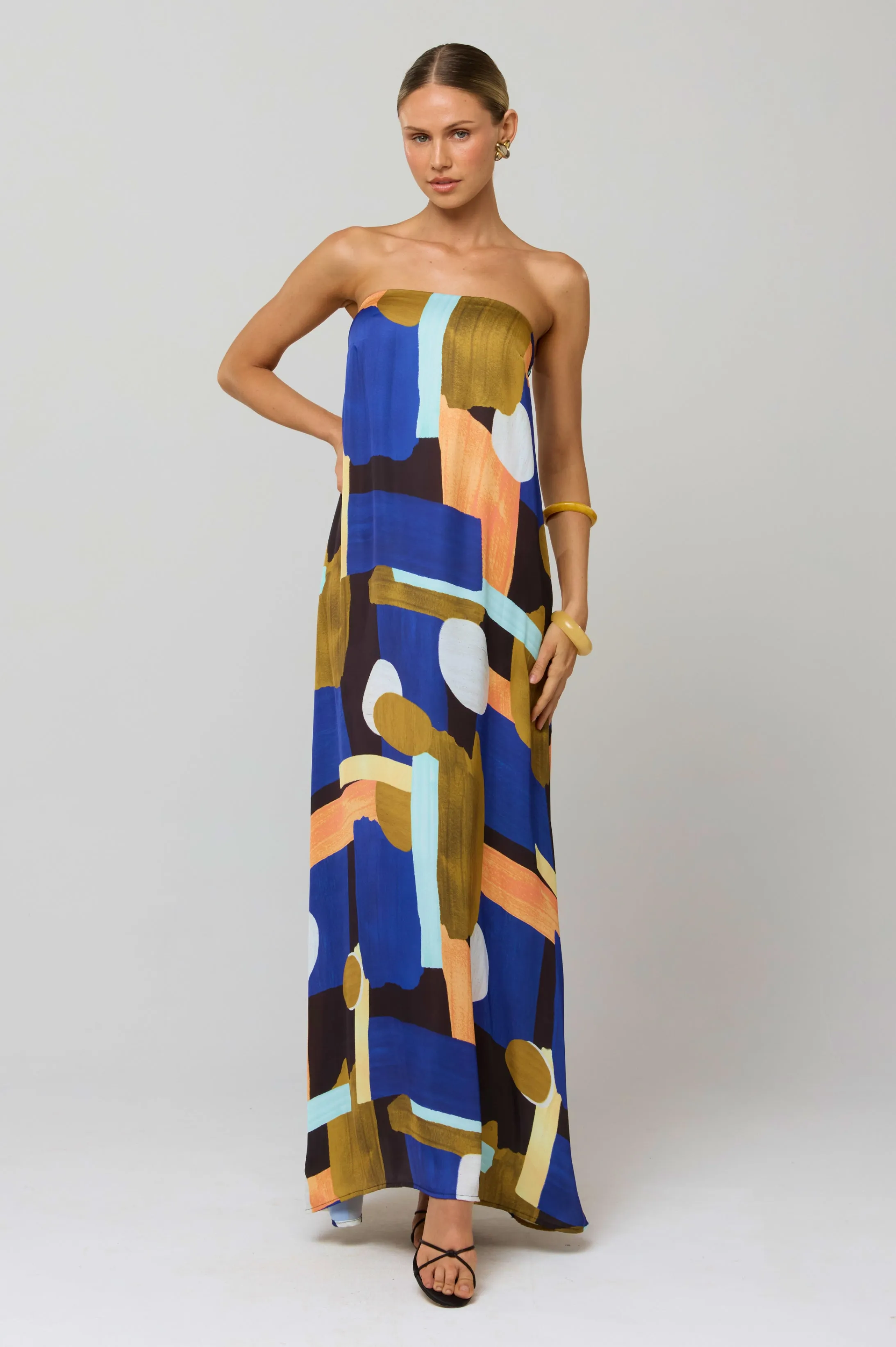 Ophelia Maxi Dress in Deco sold by RESA