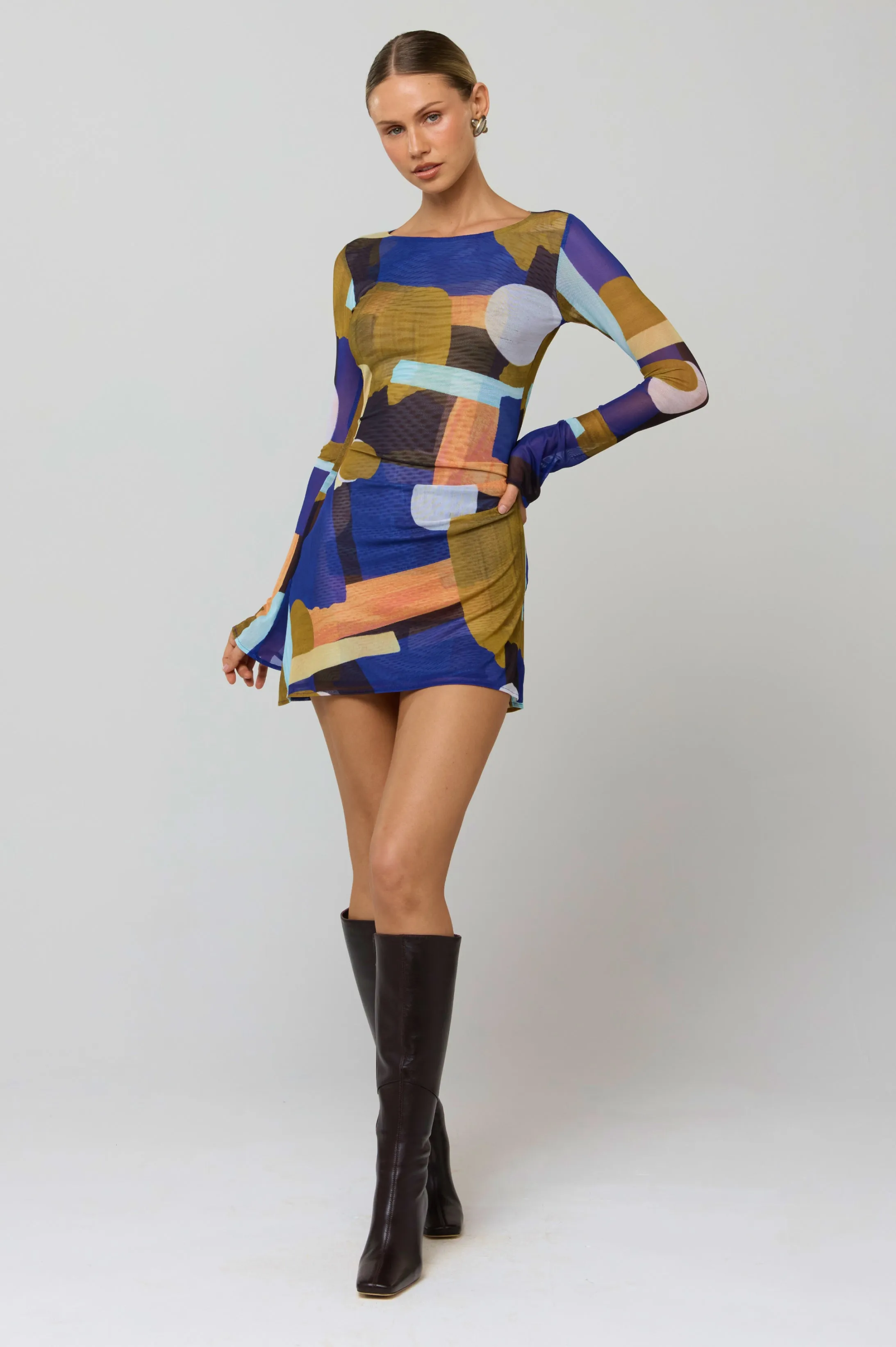 Mia Mini Dress in Deco sold by RESA product image thumbnail 4