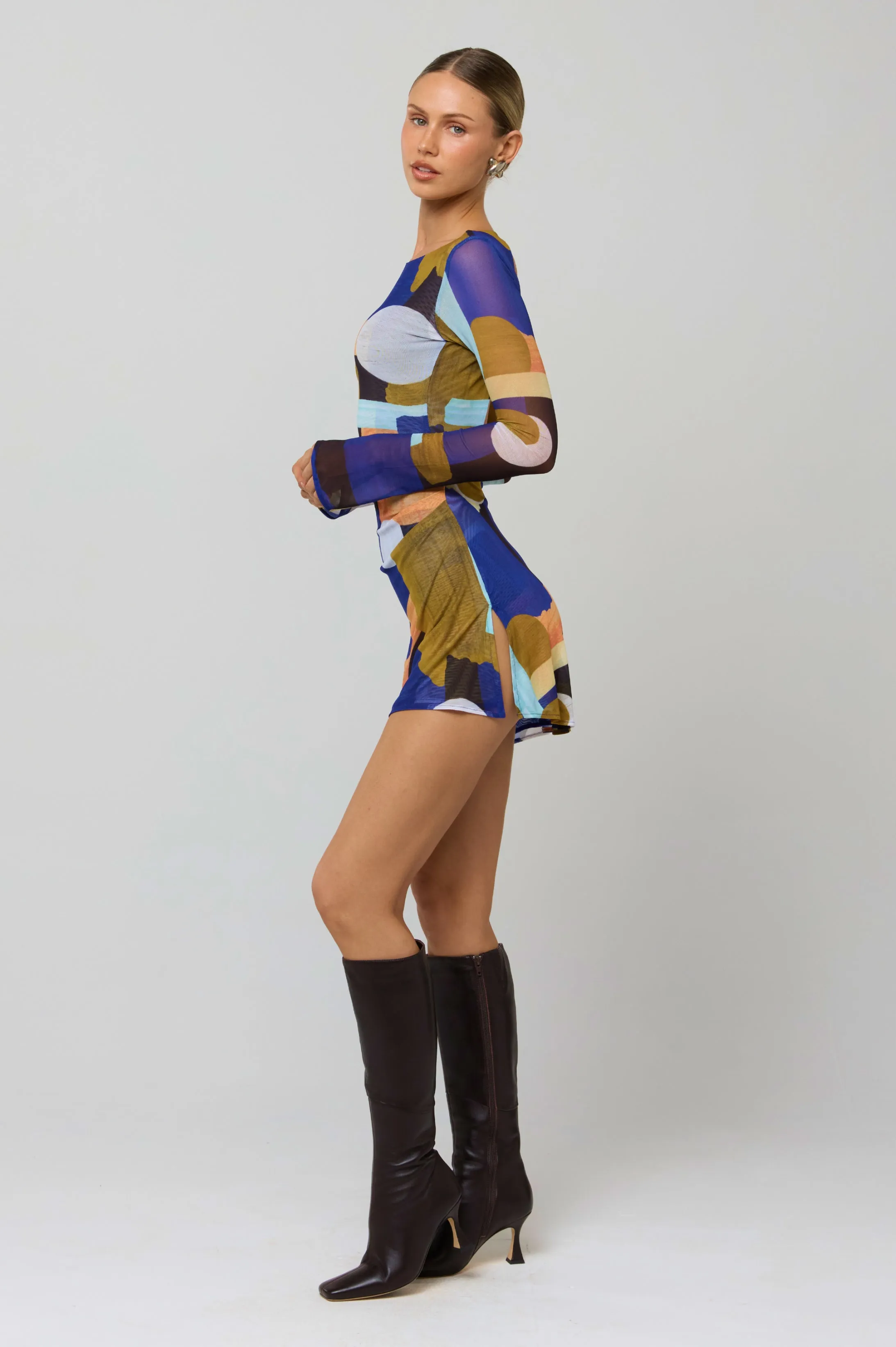 Mia Mini Dress in Deco sold by RESA product image thumbnail 5