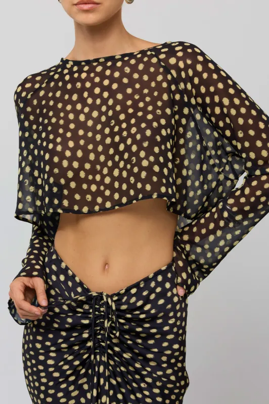 Piper Crop Top in Celeste sold by RESA