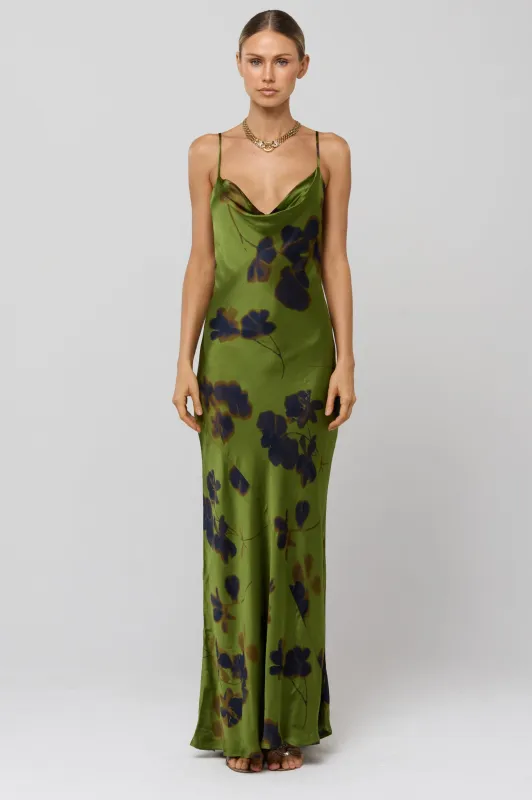 Margot Dress in Evergreen sold by RESA