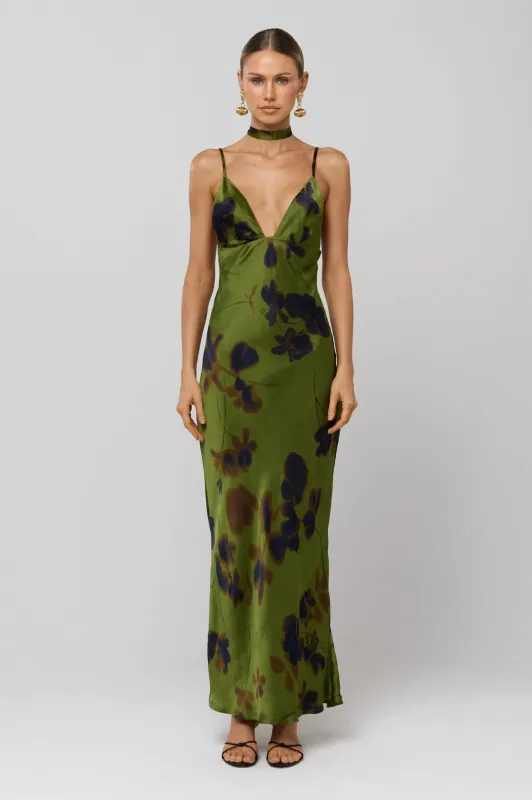 Madeline Dress in Evergreen sold by RESA