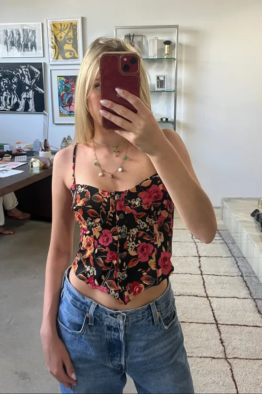 SIENNA CORSET TOP IN ROSIE - SAMPLE SALE sold by RESA